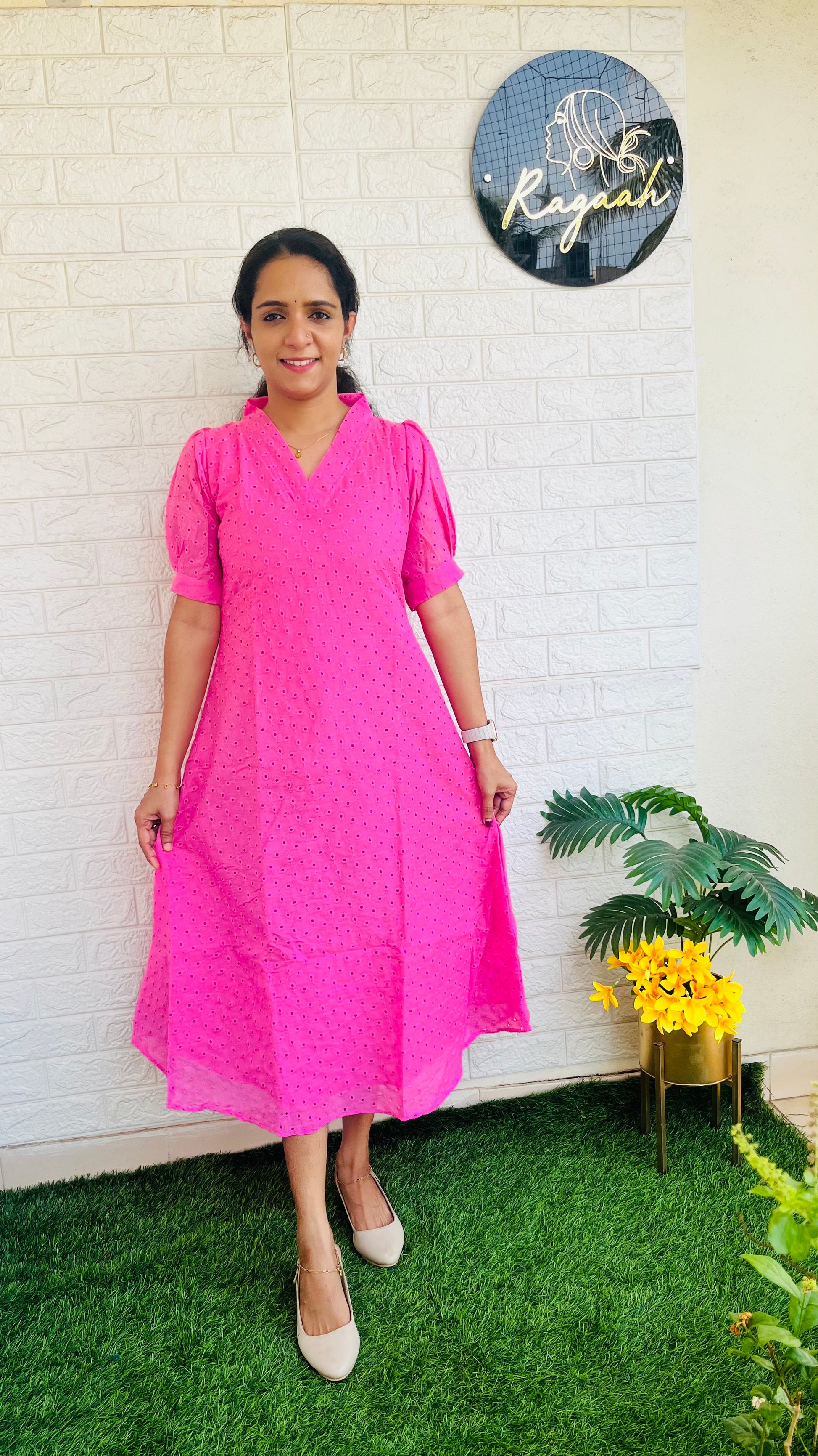 Cotton Hakoba Aline Kurti RG736 Pink