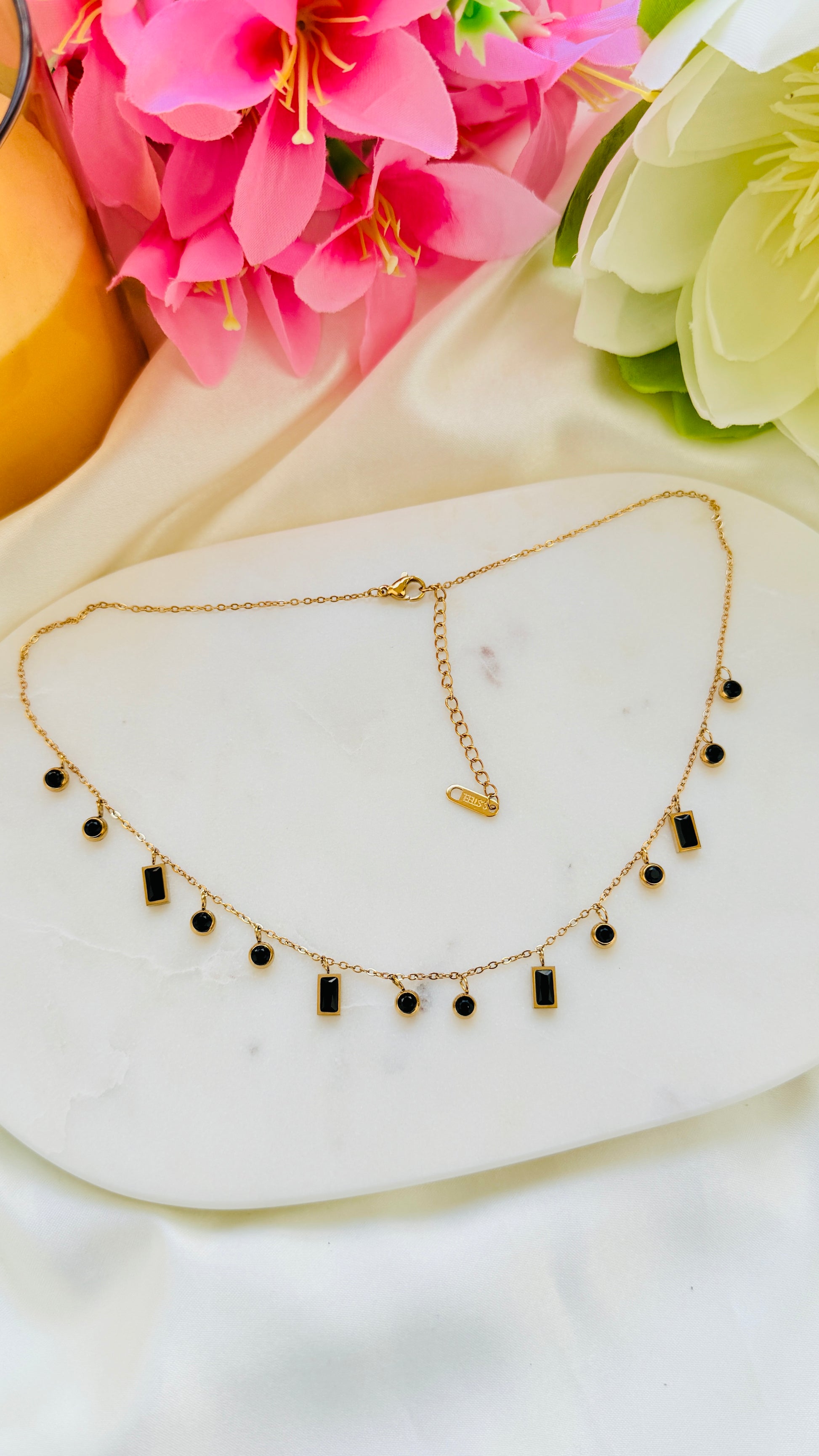 Midnight Drops Anti tarnish stainless steel neck Chain RJ143