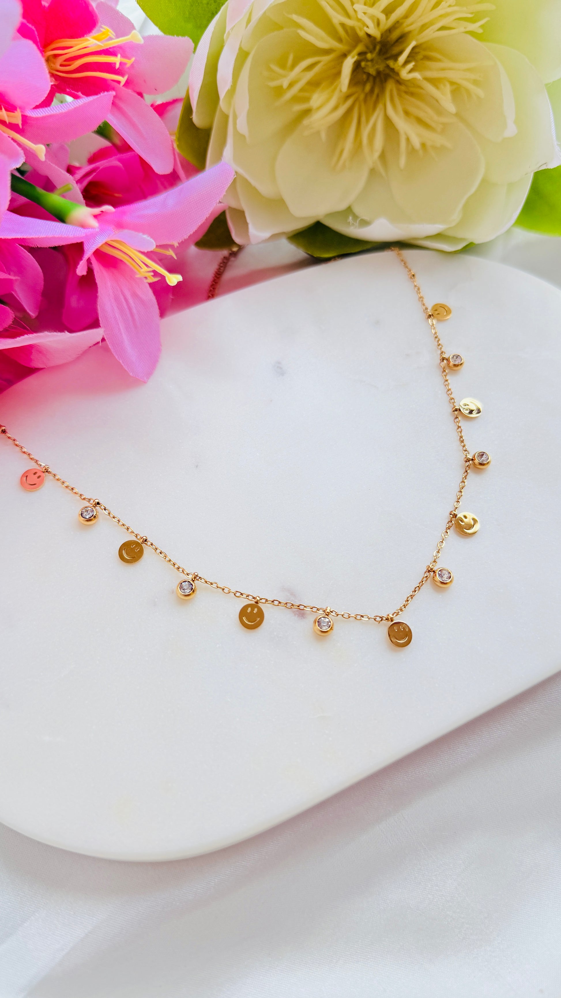 Happy Charms Anti tarnish stainless steel neck Chain RJ154