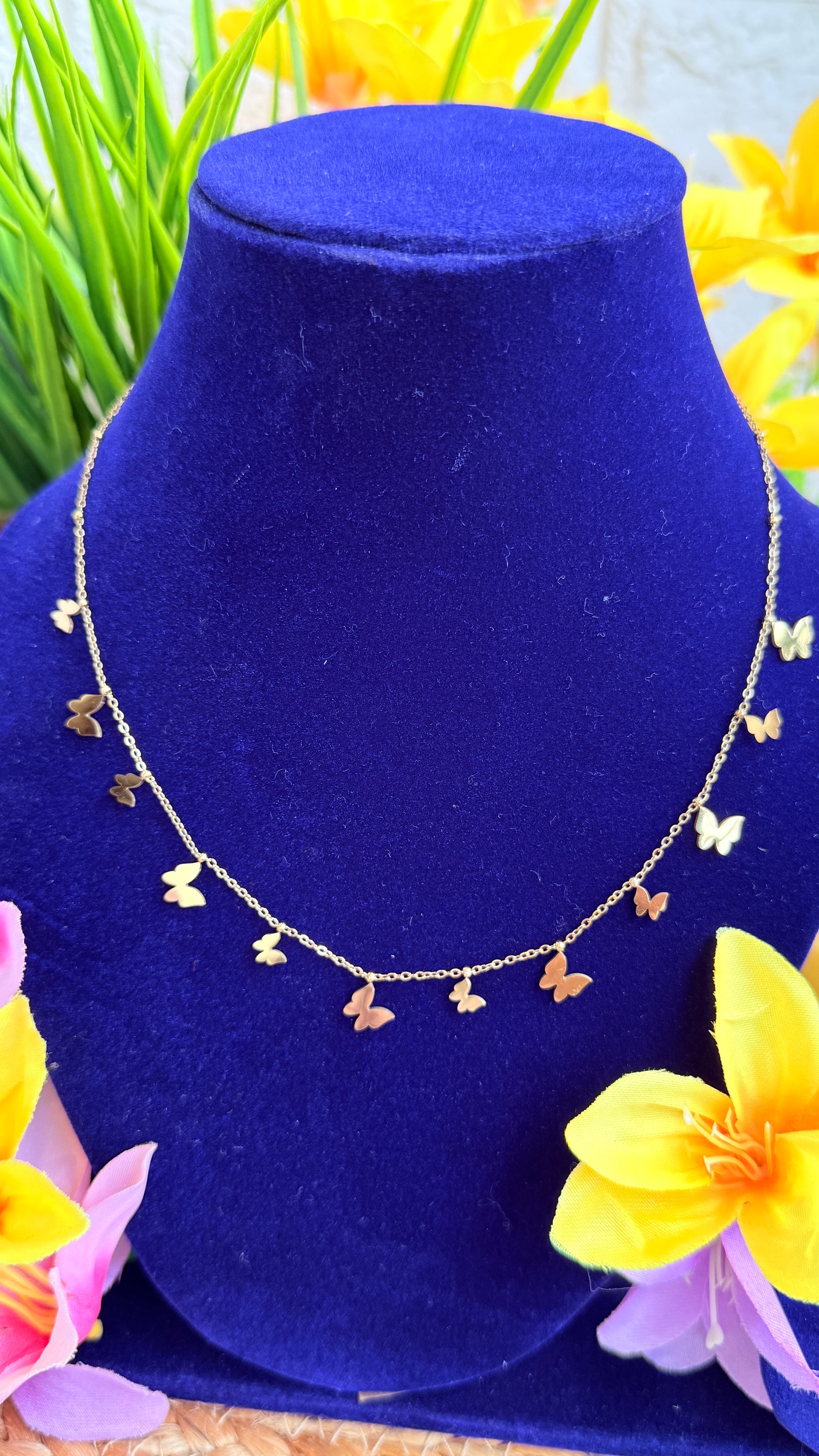 butterfly Anti tarnish stainless steel neck Chain RJ72