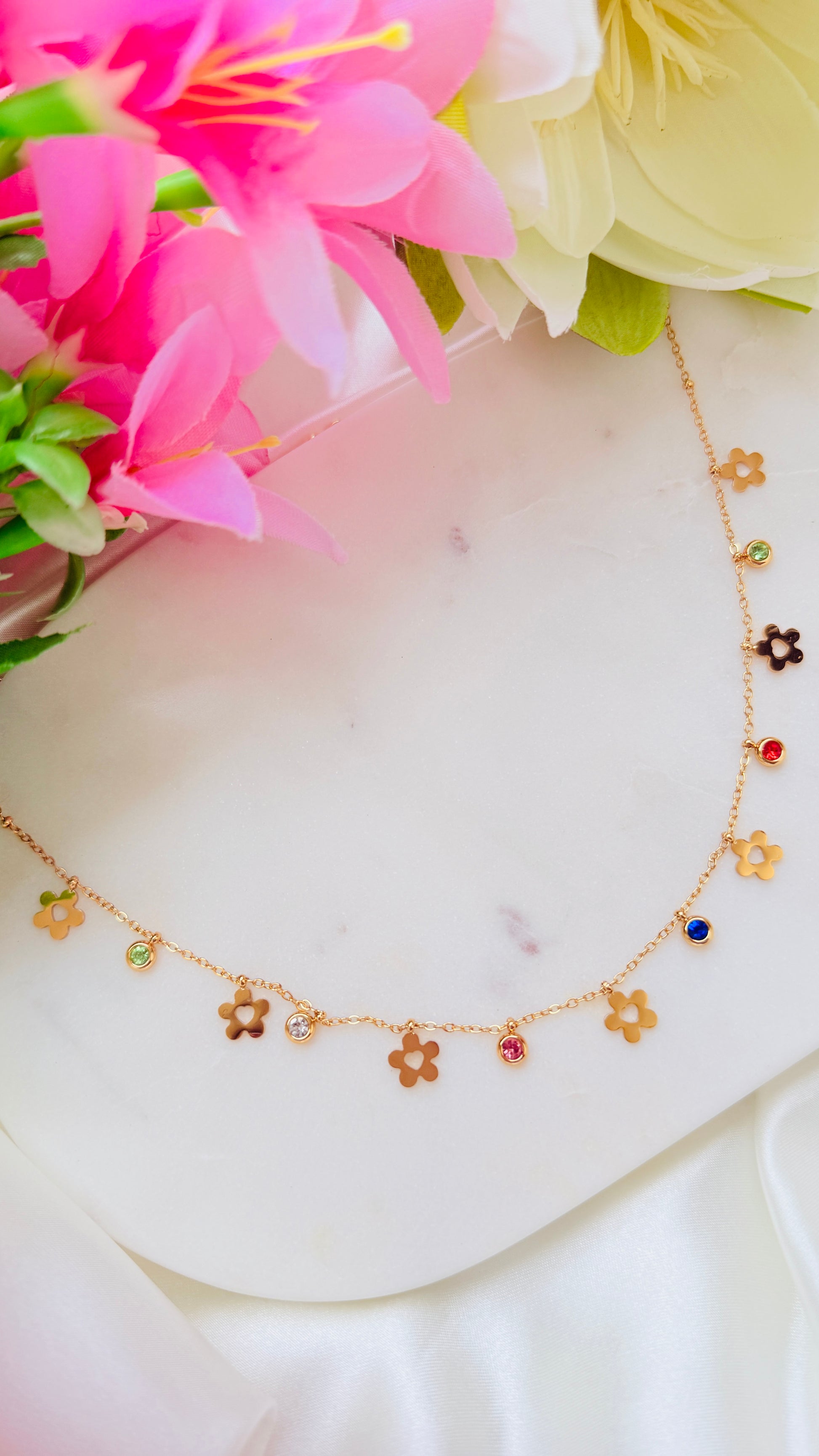 Daisy Glow Antitarnish Neckchain RJ193