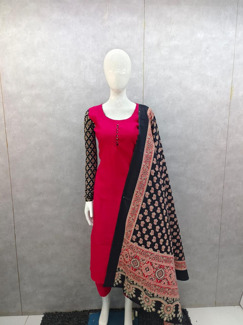 Cotton Ajrakh 3pc Set RG1012