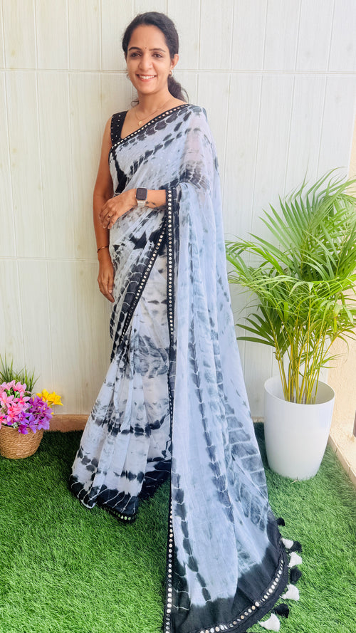 Bandhani Mul Cotton  Saree RG1010