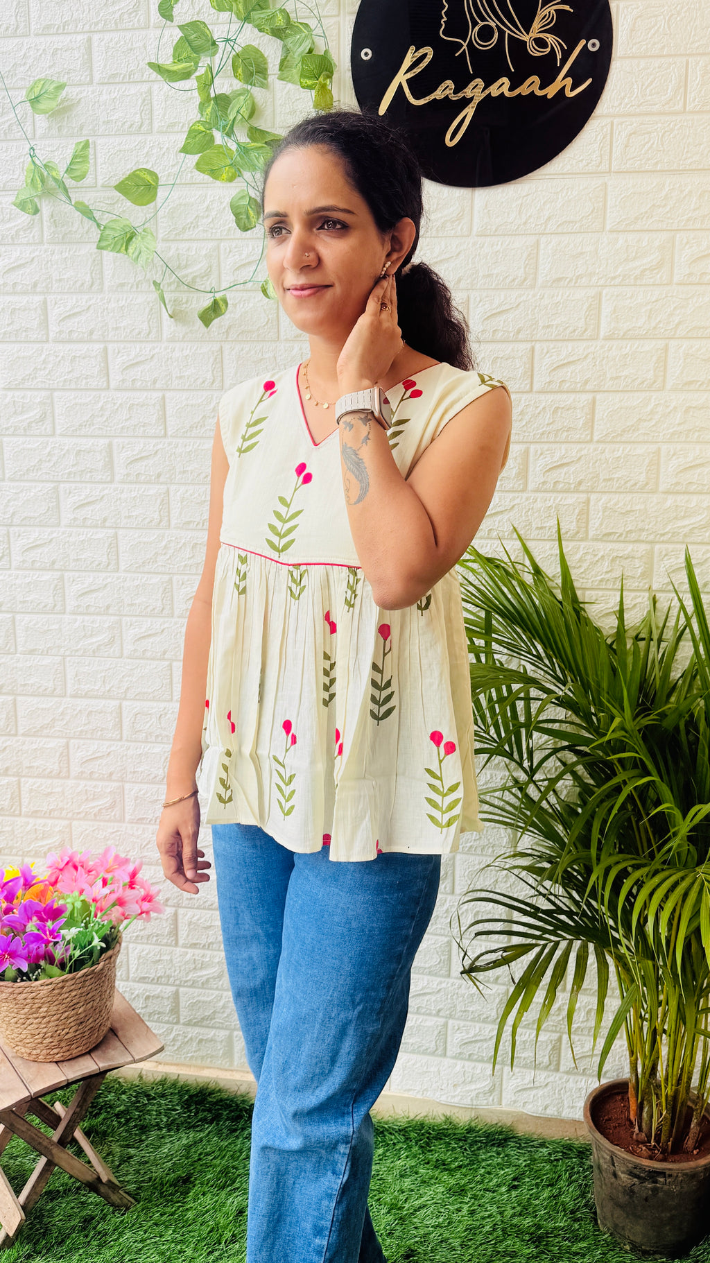 Pink Blossom Short Top RG962