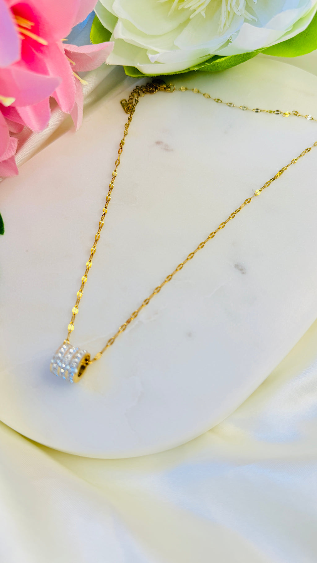Golden Orbit Anti tarnish stainless steel neck Chain RJ135
