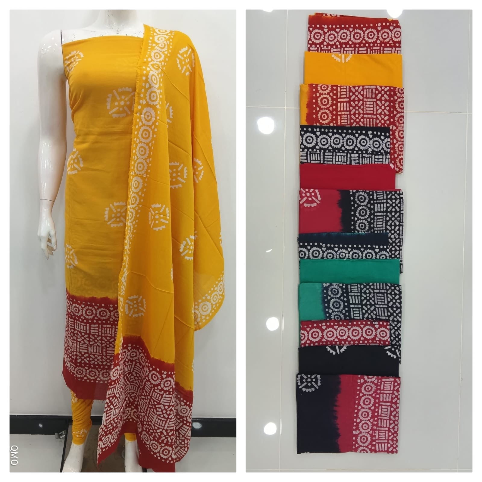 Mul Cotton Batik Unstiched 3ps set RG937