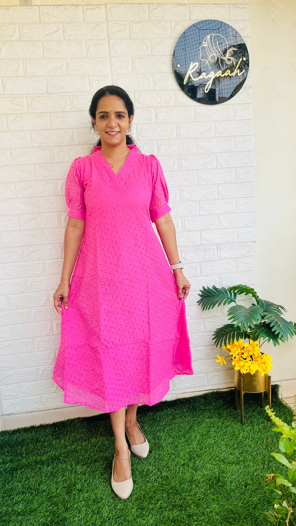 Cotton Hakoba Aline Kurti RG736 Pink