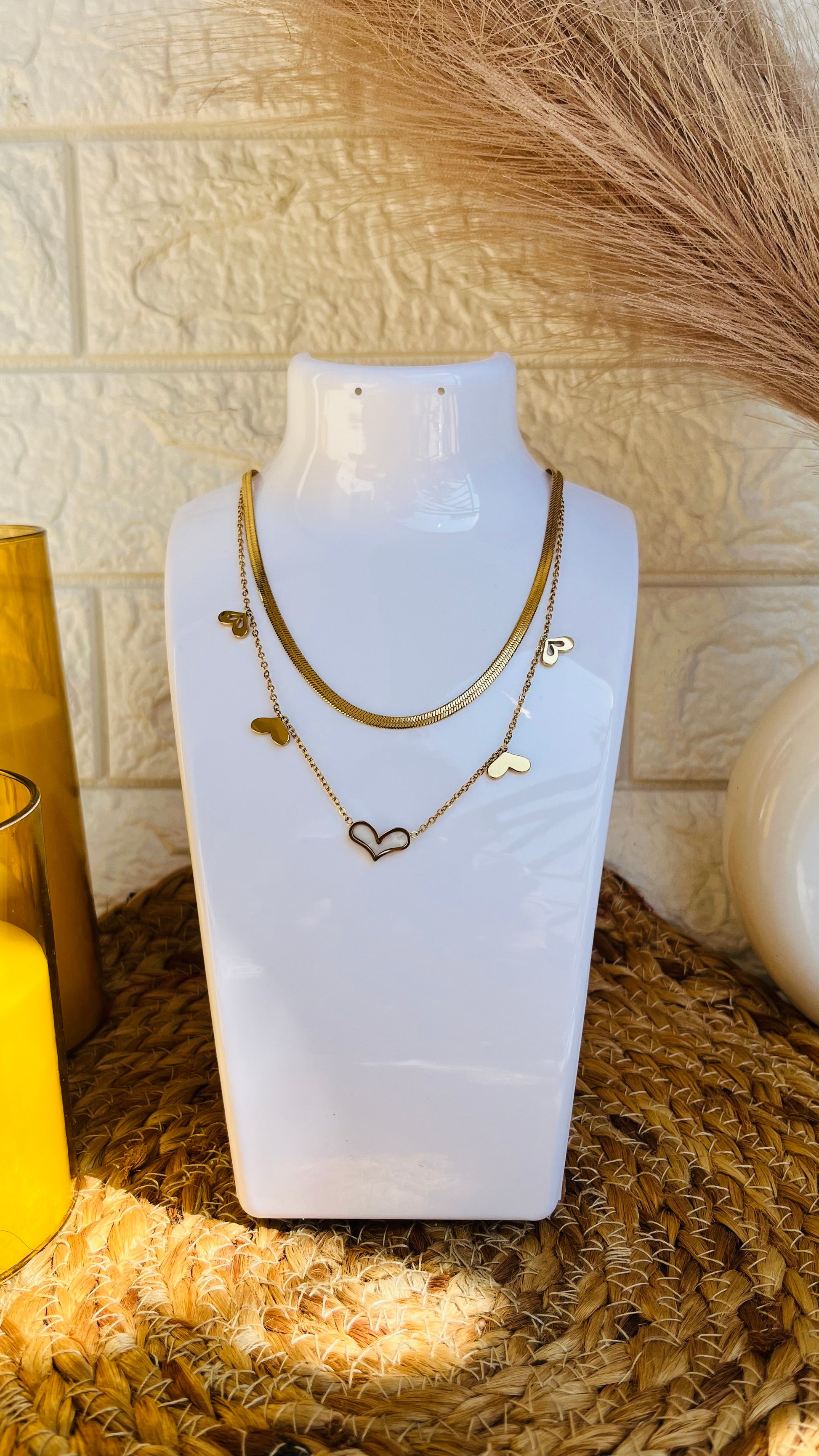 Gold replica | Anti tarnish double layer necklace