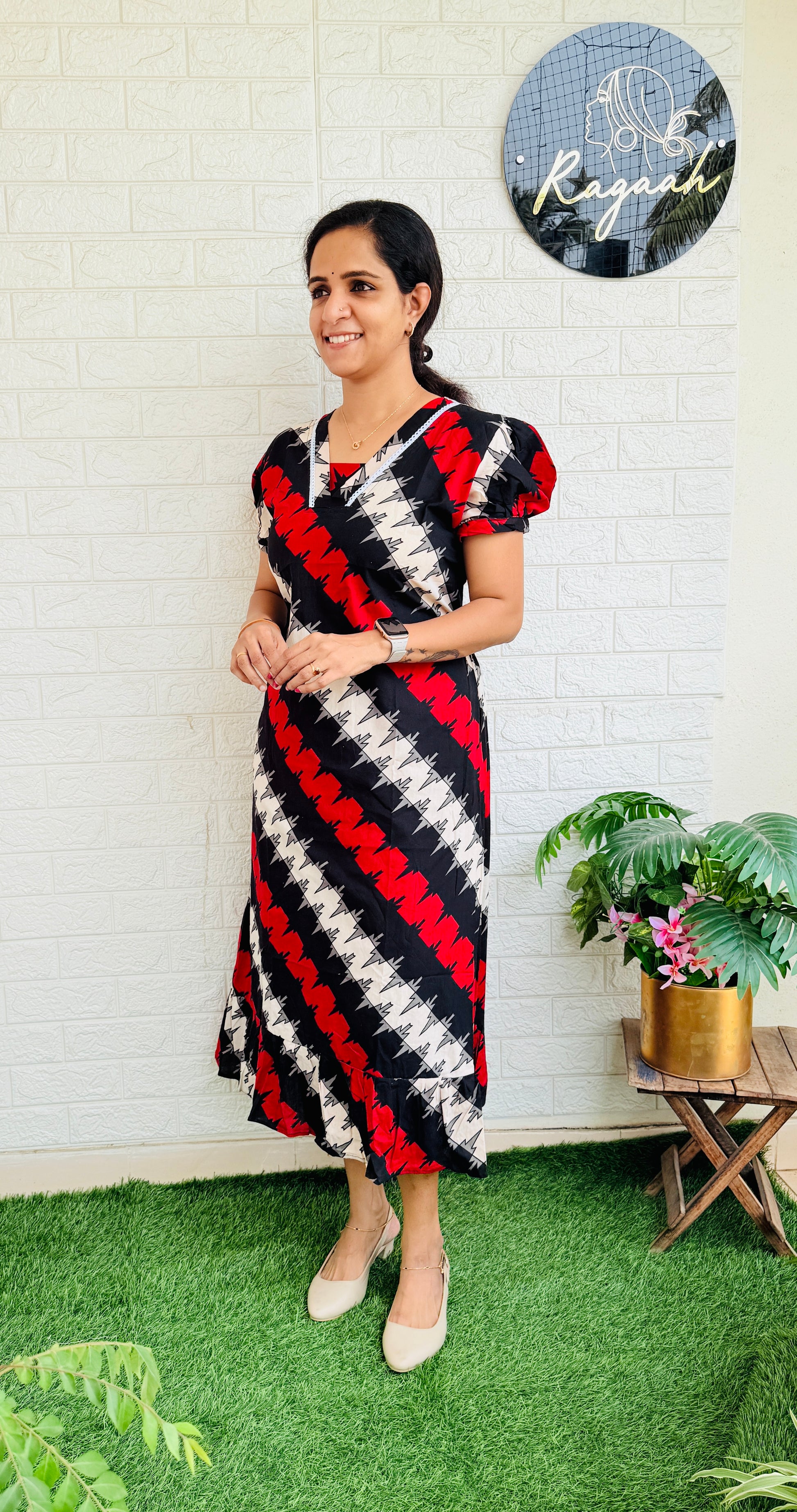 Cotton Frock RG766 Black