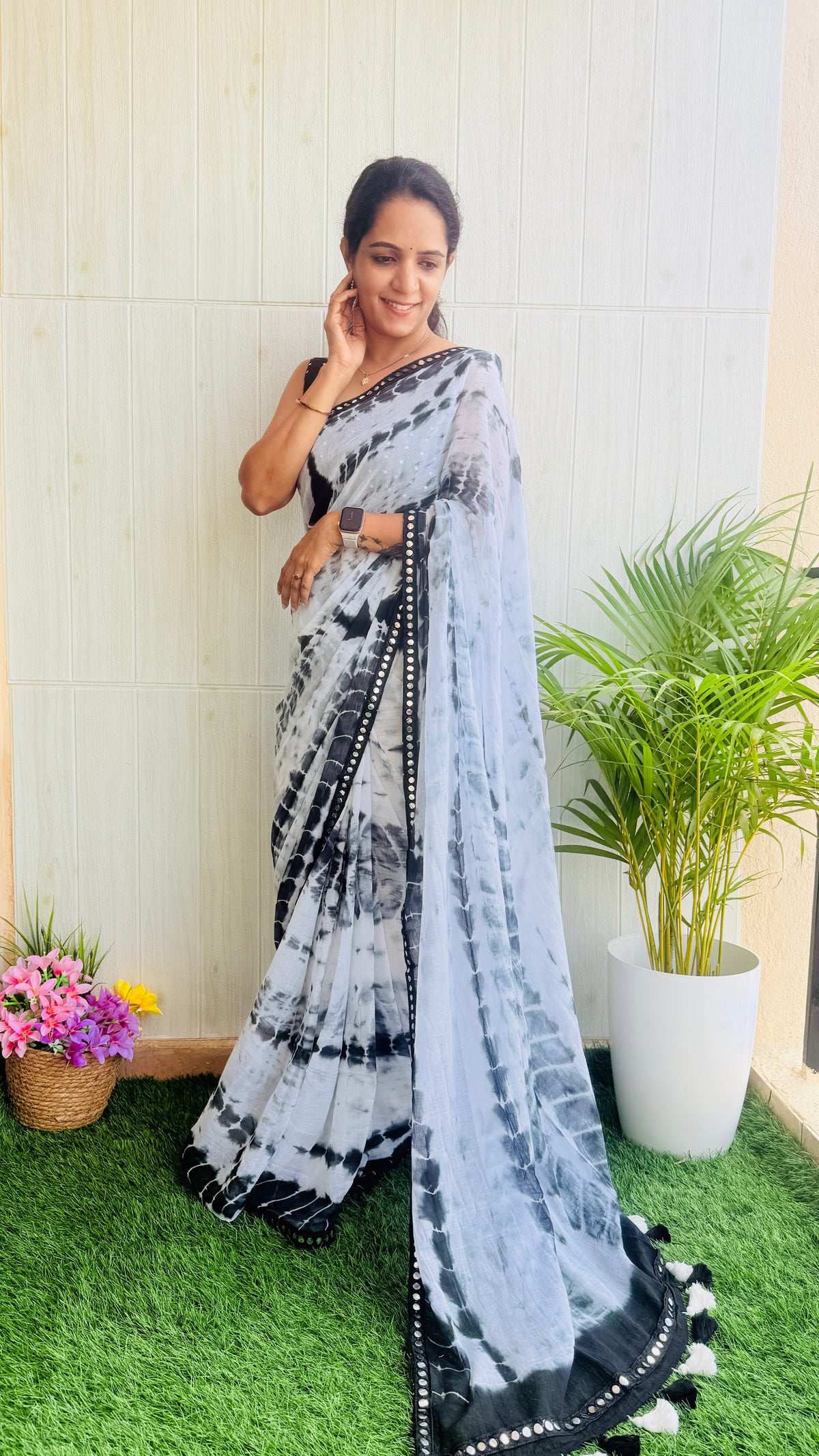 Bandhani Mul Cotton  Saree RG1010