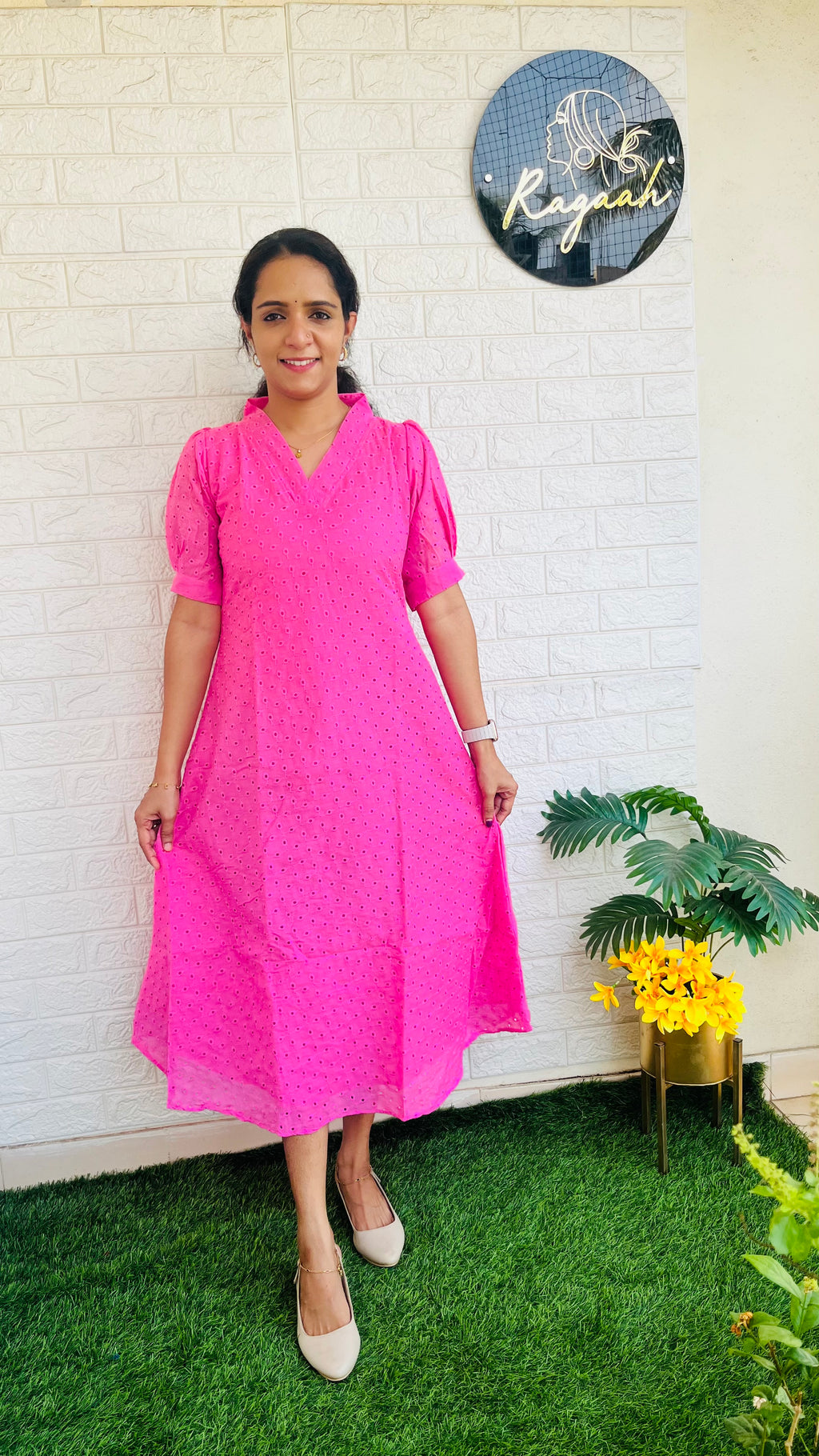 Cotton Hakoba Aline Kurti RG736 Pink