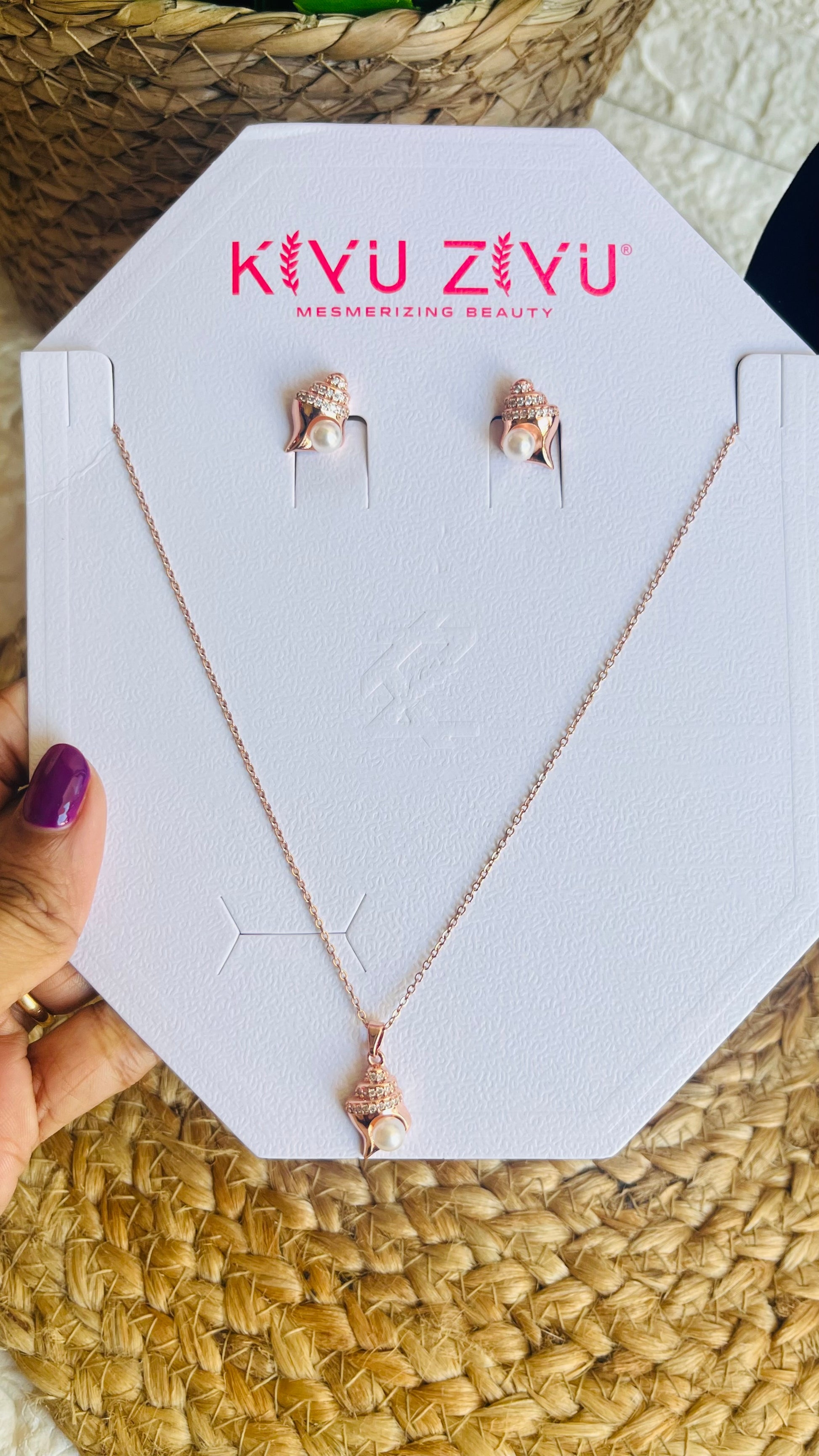 Rose Golden Necklace Set RGJ28