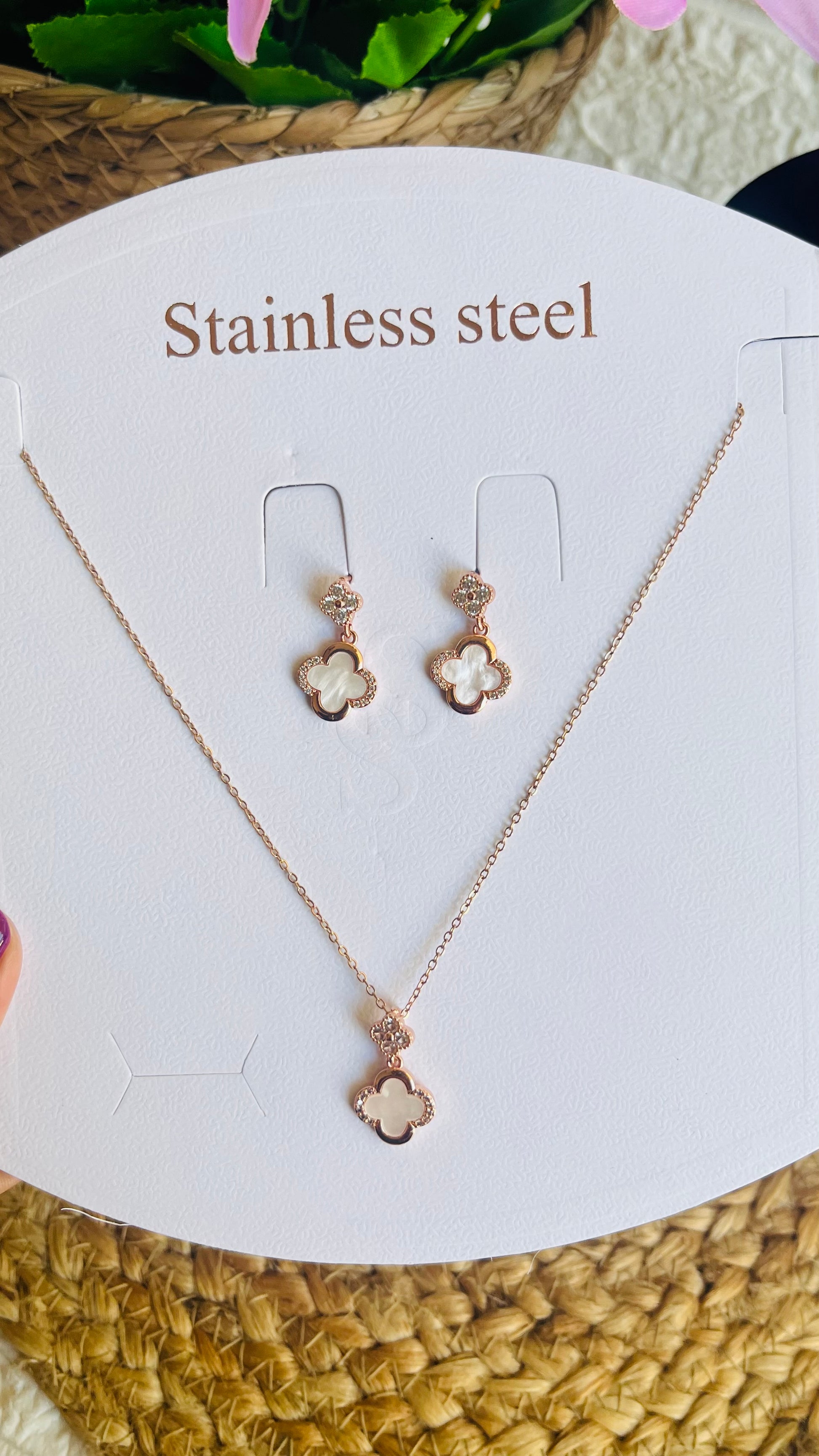 Rose Golden Necklace Set RGJ27
