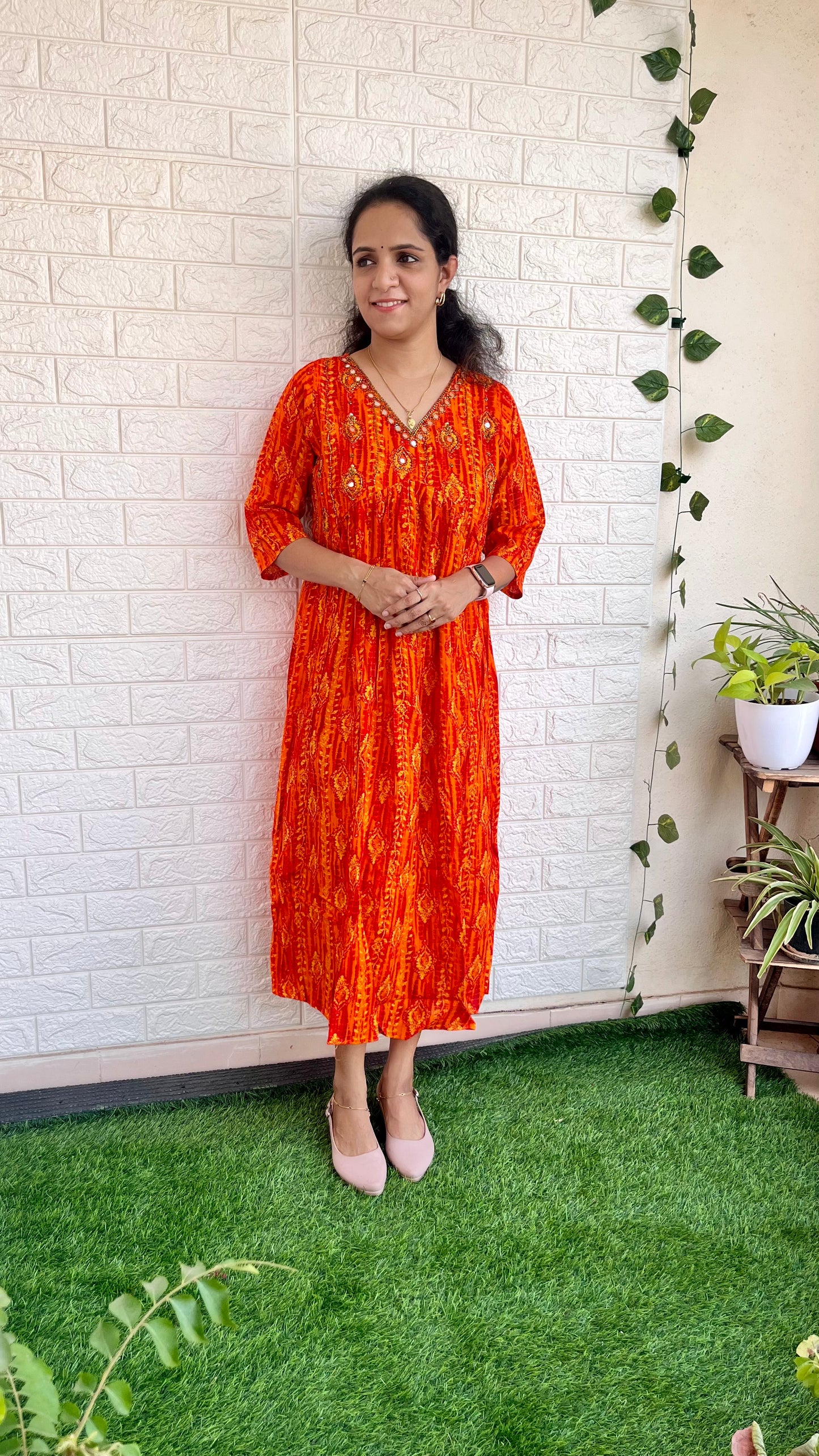 Rayon tie & dye kurti