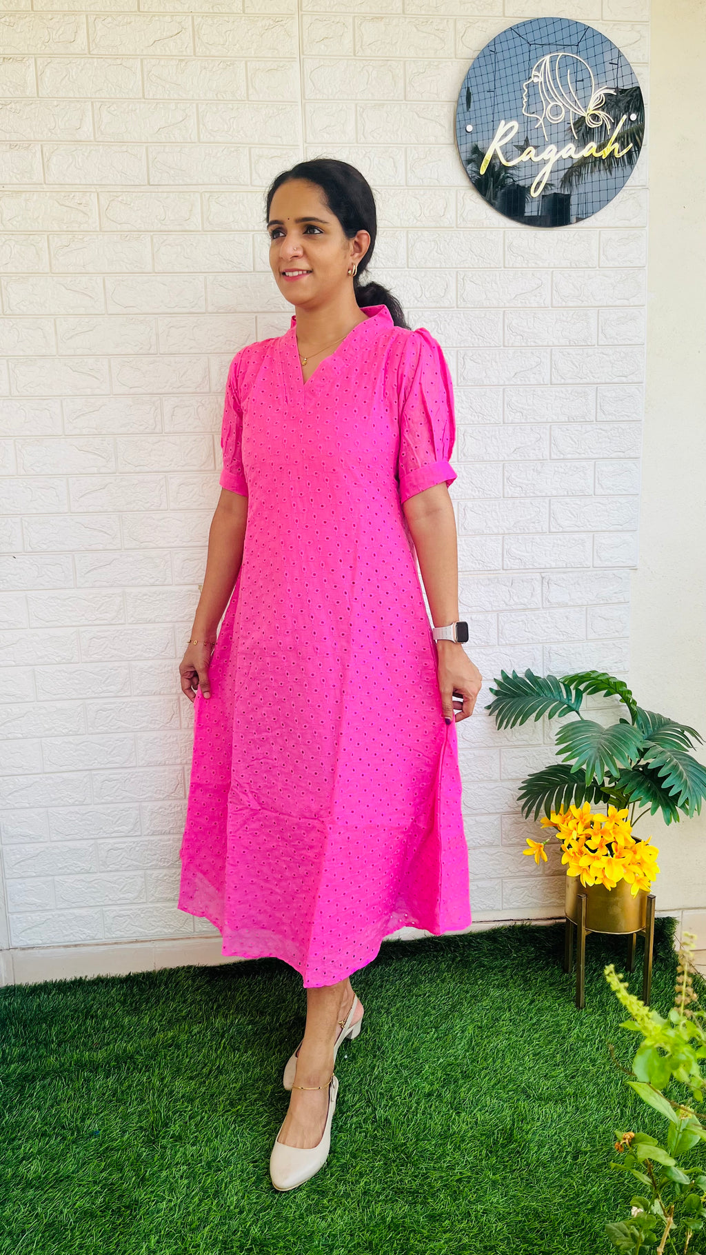 Cotton Hakoba Aline Kurti RG736 Pink