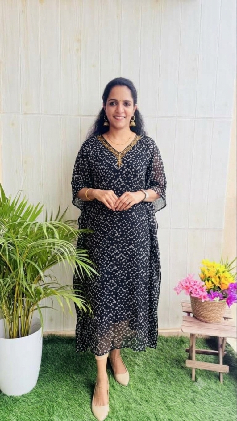 Viscose Georgette Kaftan Kurti RG1012