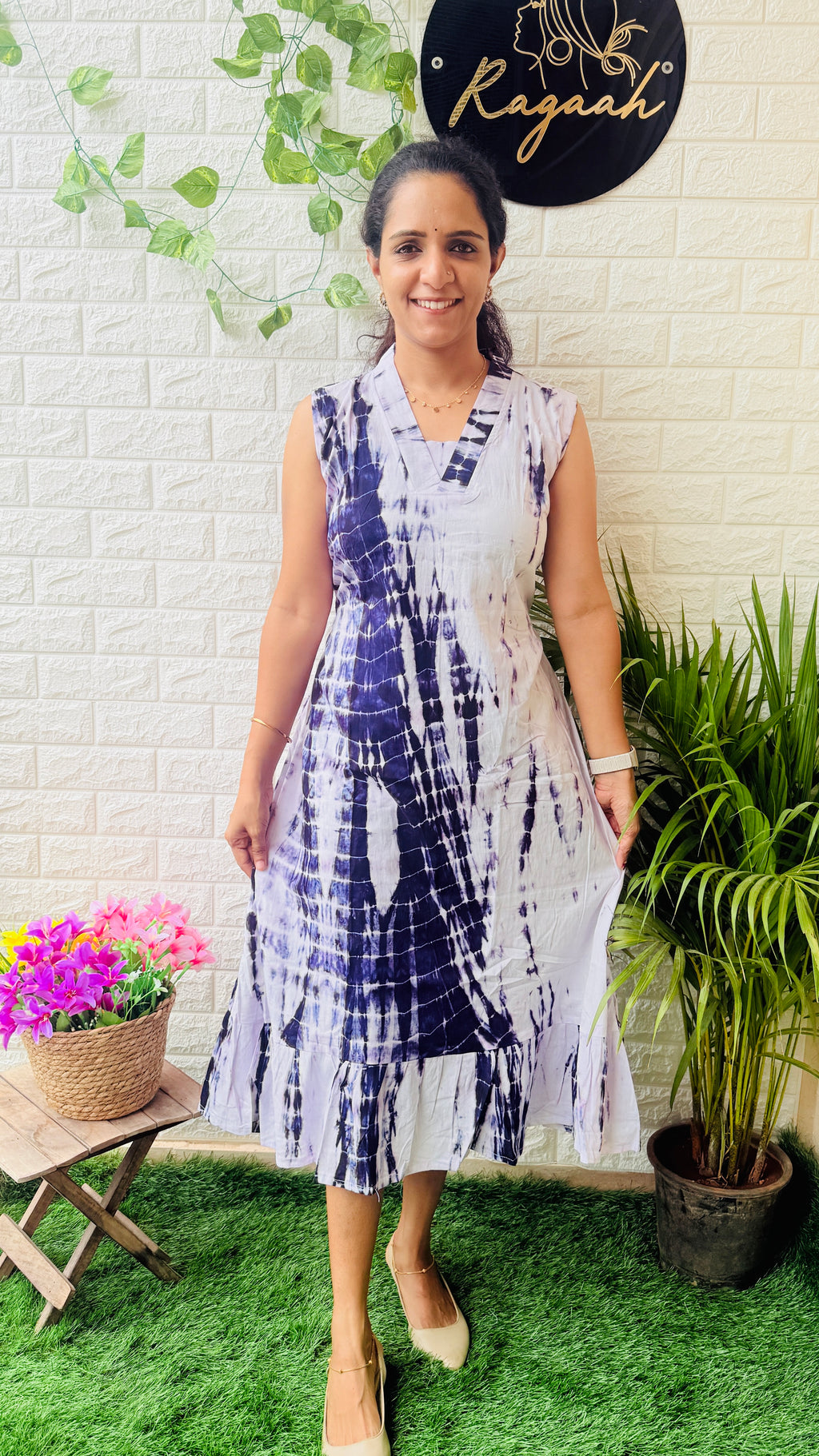 Tie & Dye Cotton Frock RG961