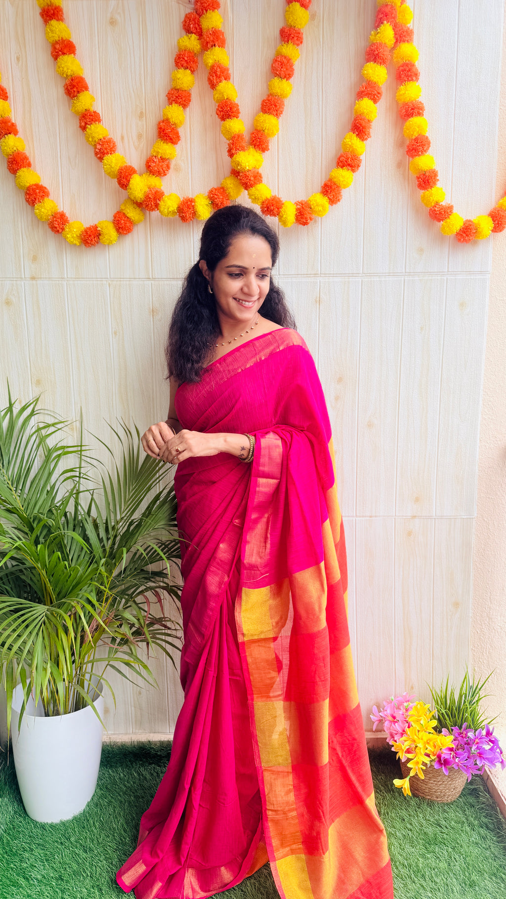 Mythili Slub Cotton Saree RG989