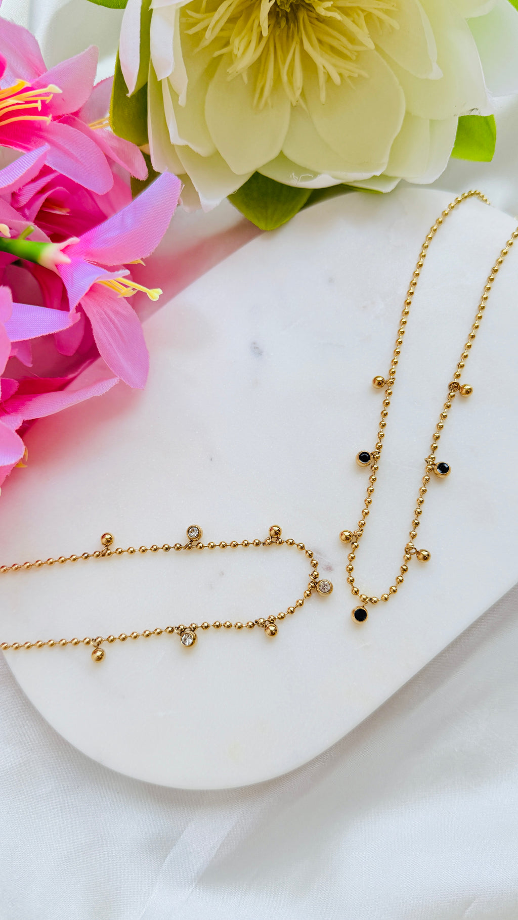 Golden Drops Anti tarnish stainless steel neck Chain RJ152