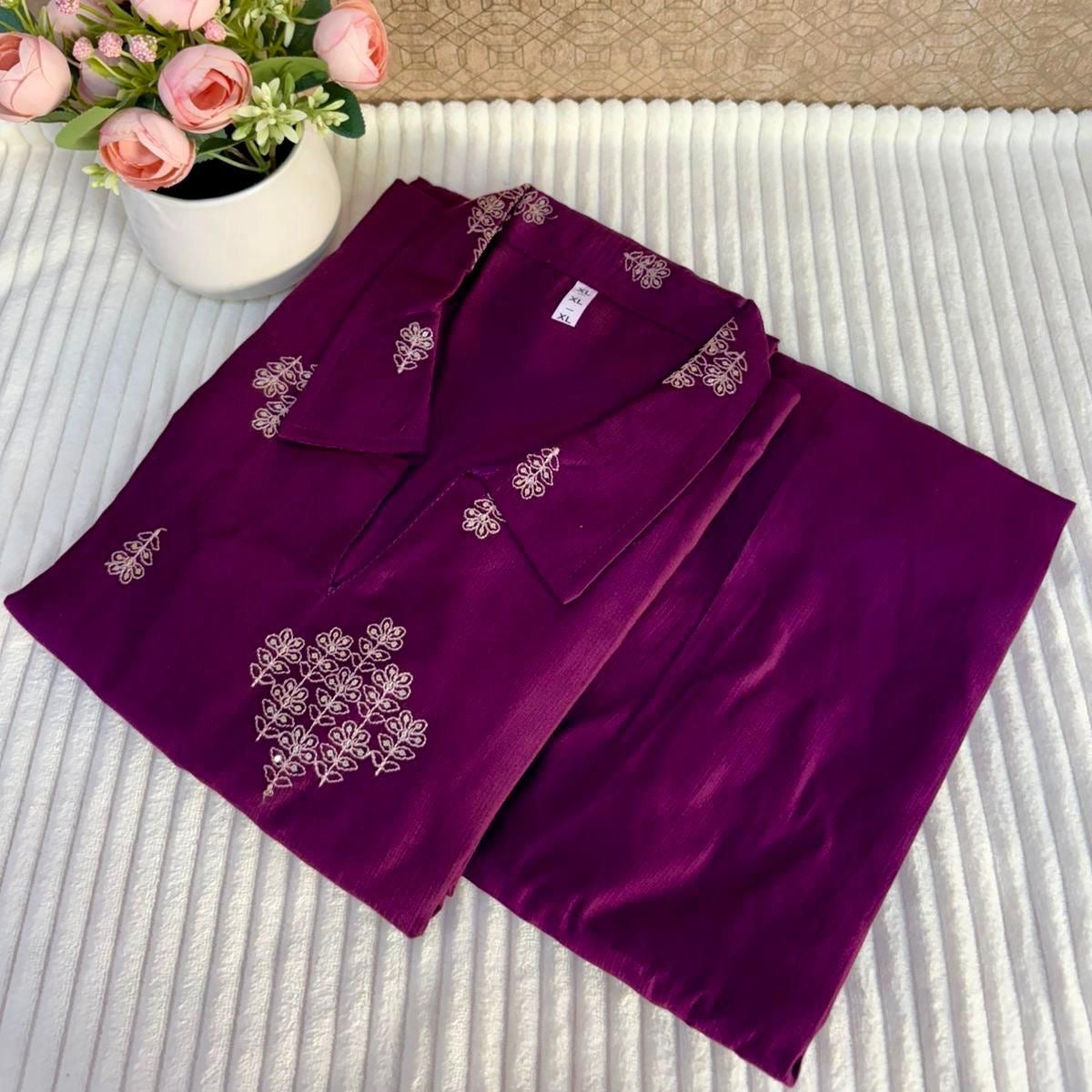 Beautiful Embroidery Cord Set  RG886