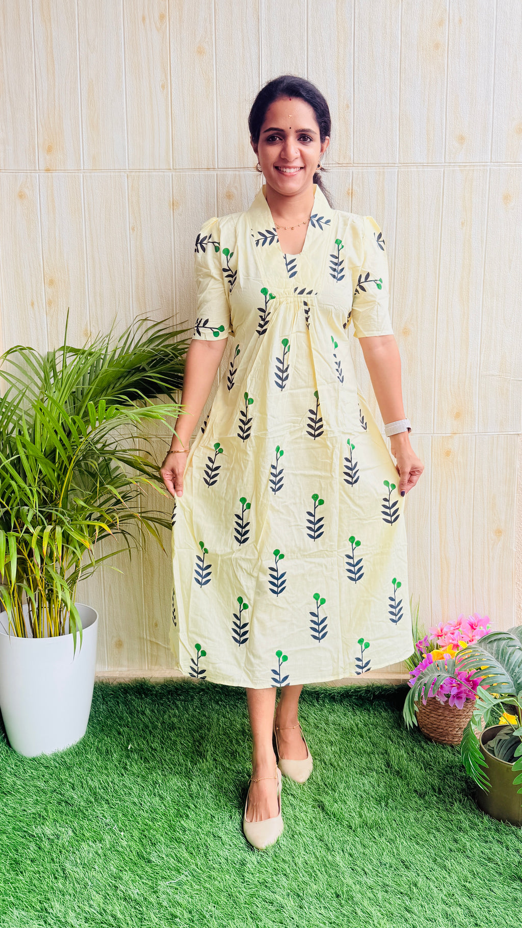 Pink Blossom Cotton Frock RG973