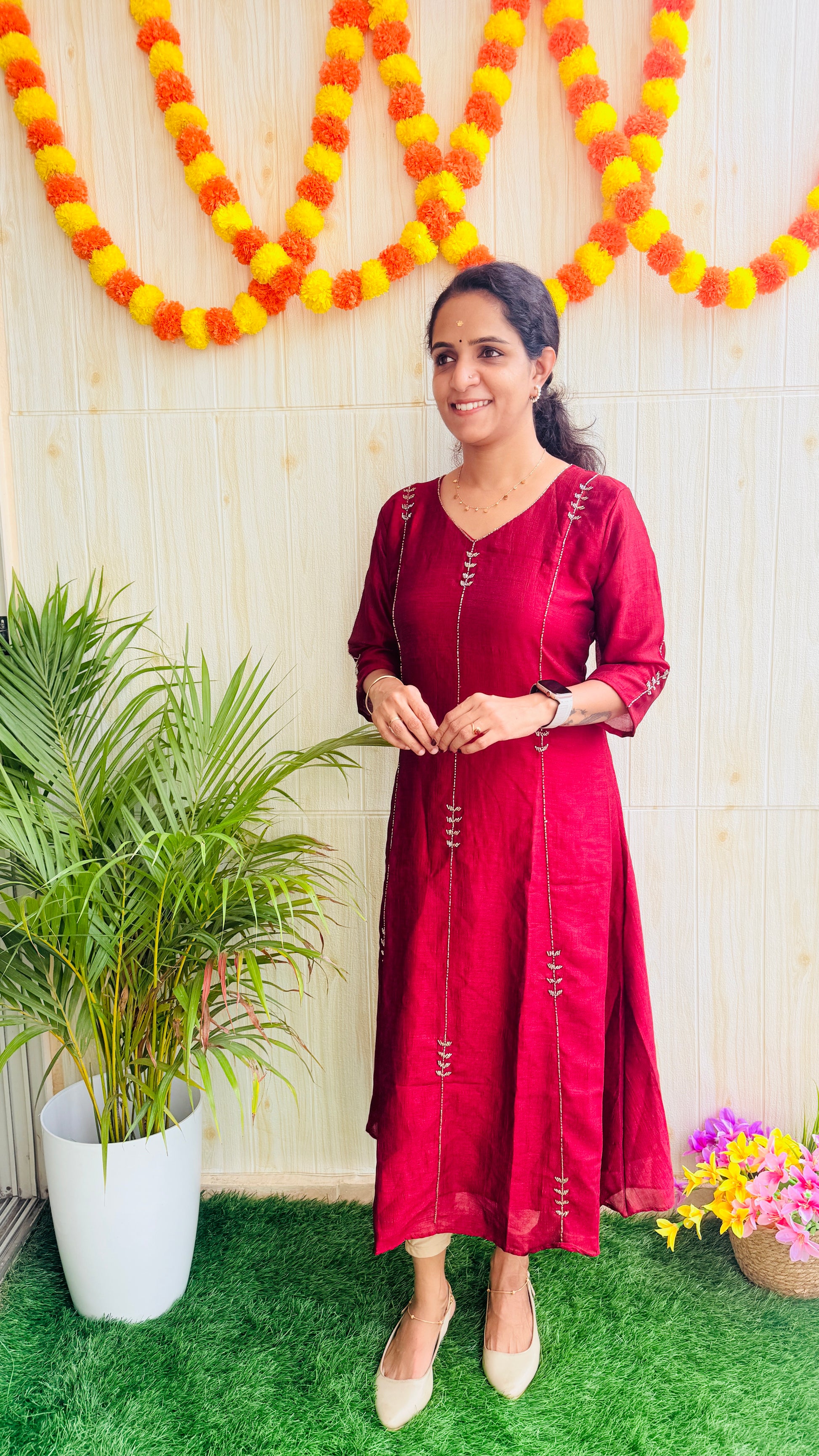 Part Wear Vijithra Aline Kurtii RG983