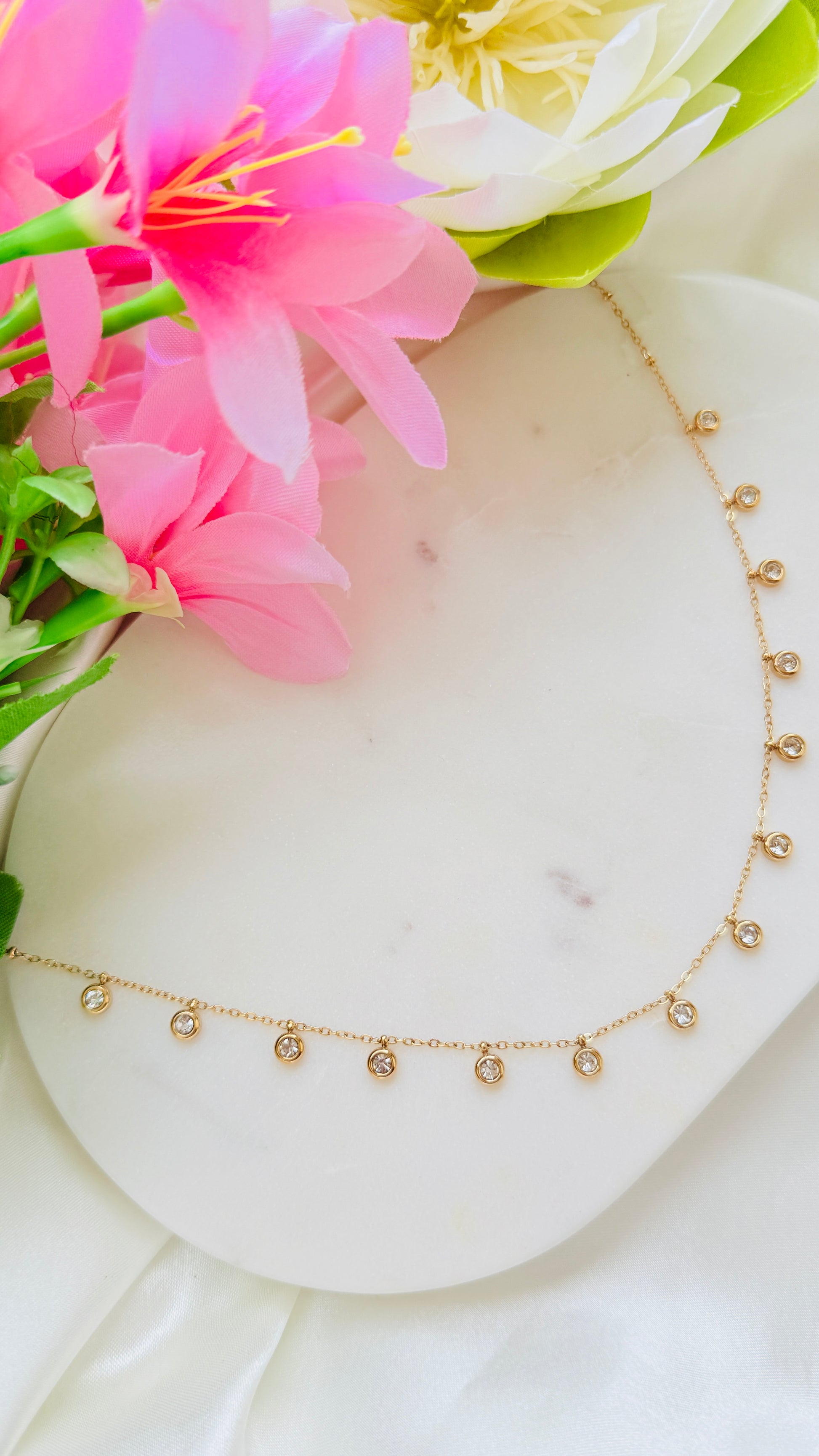 Tiny Milky Bubbles Antitarnish Neckchain RJ199