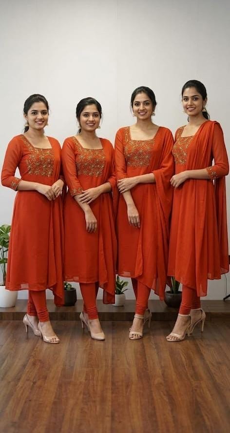Party Wear Georgette Aline Kurti + Dupatta Set RG996