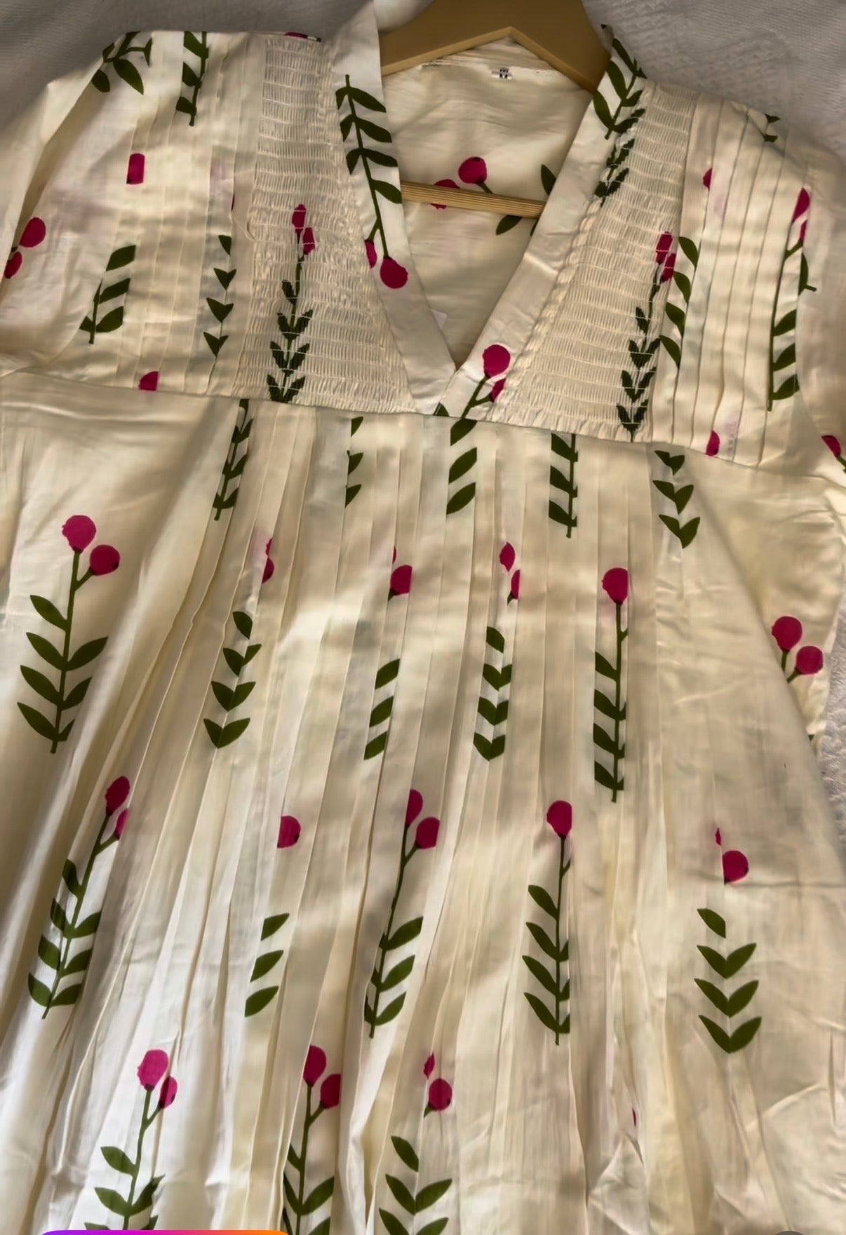 Pink Blossom Smoky Frock RG941