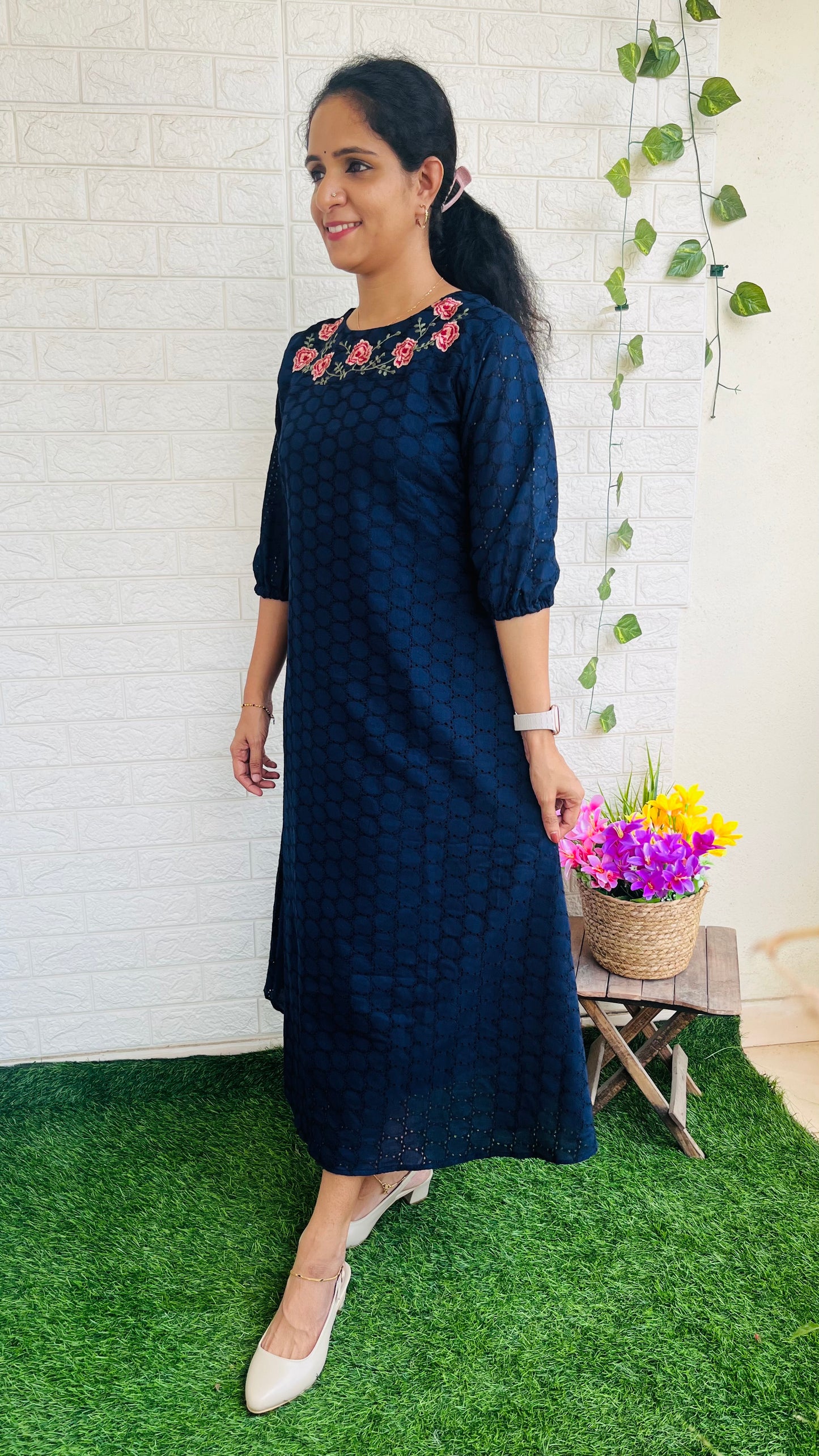 Blue Hakoba Aline Kurti