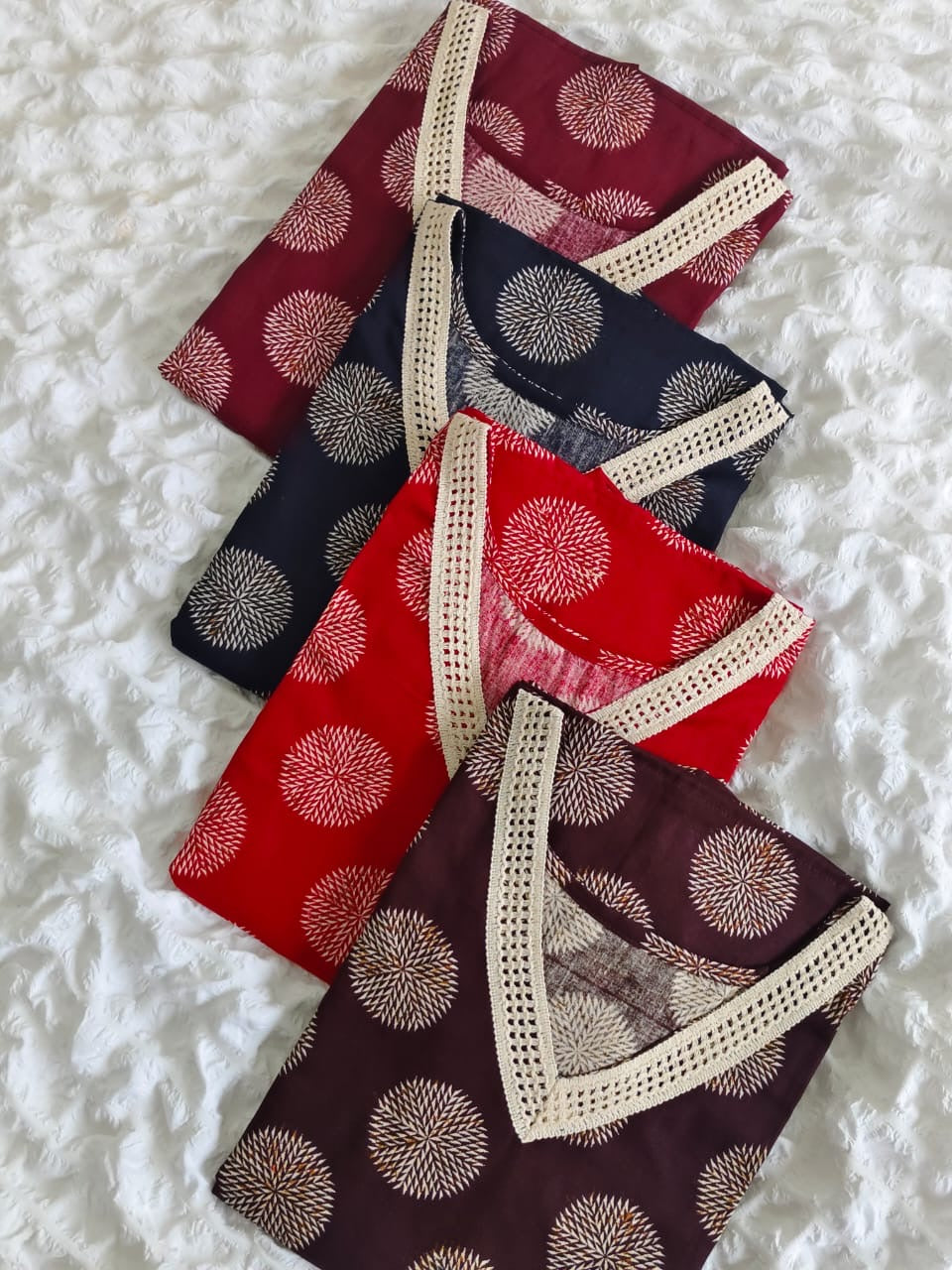 Cotton Ajrakh Frock RG870 Blue