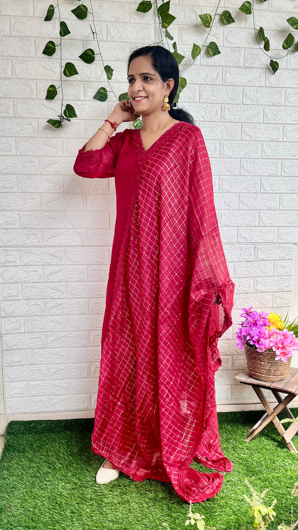 Beautiful V Neck Suit Set