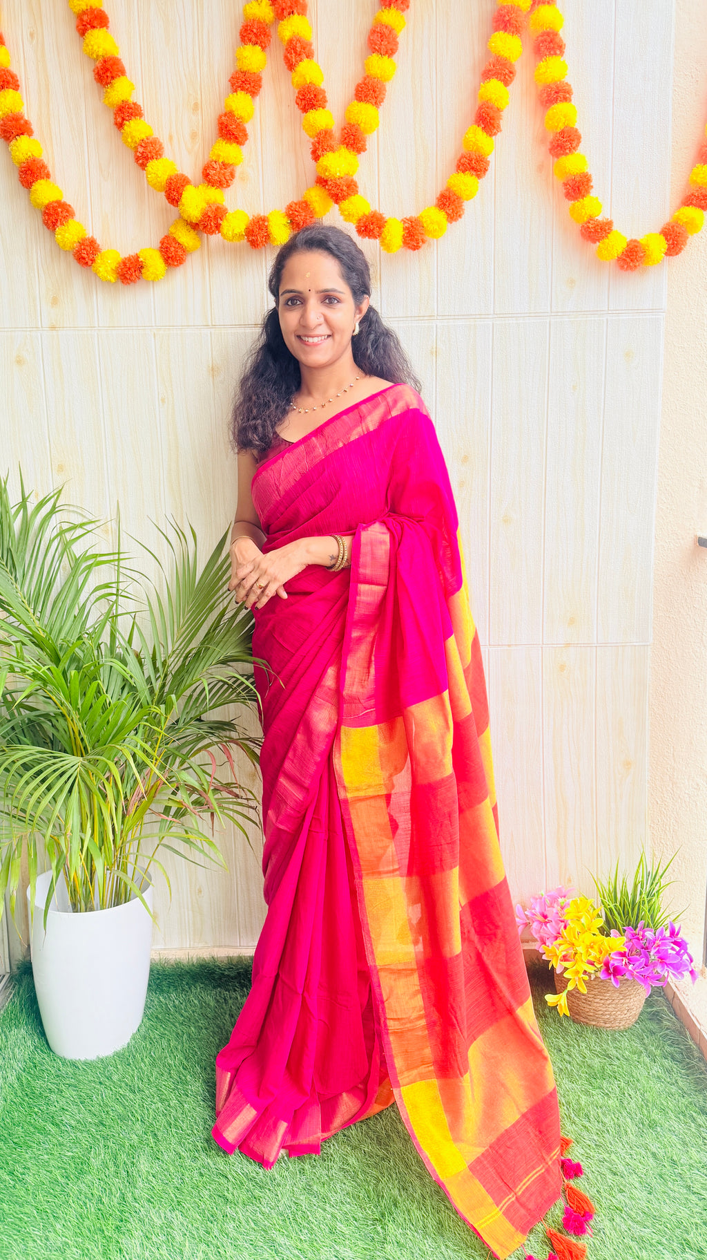 Mythili Slub Cotton Saree RG989