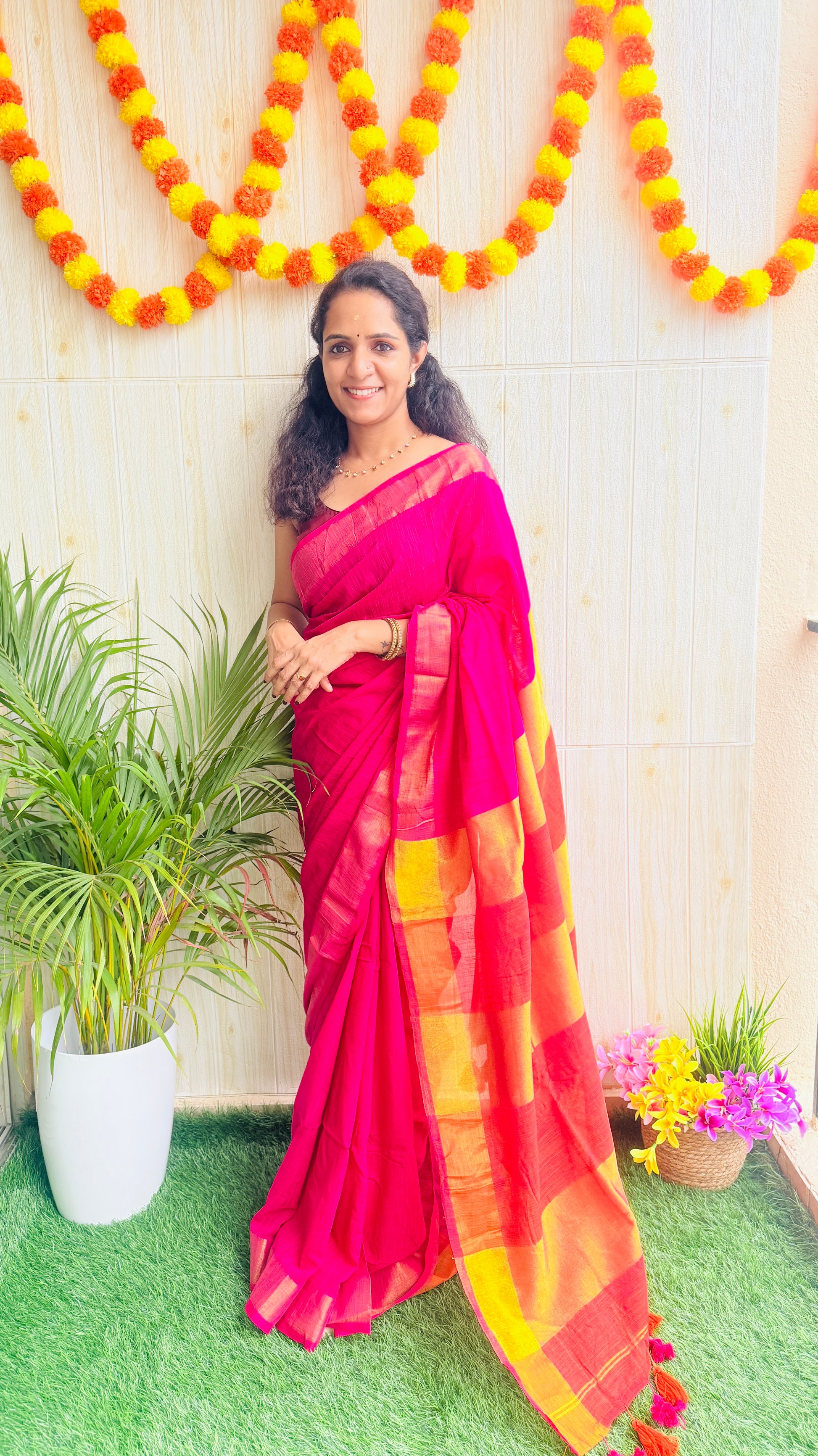 Mythili Slub Cotton Saree RG989