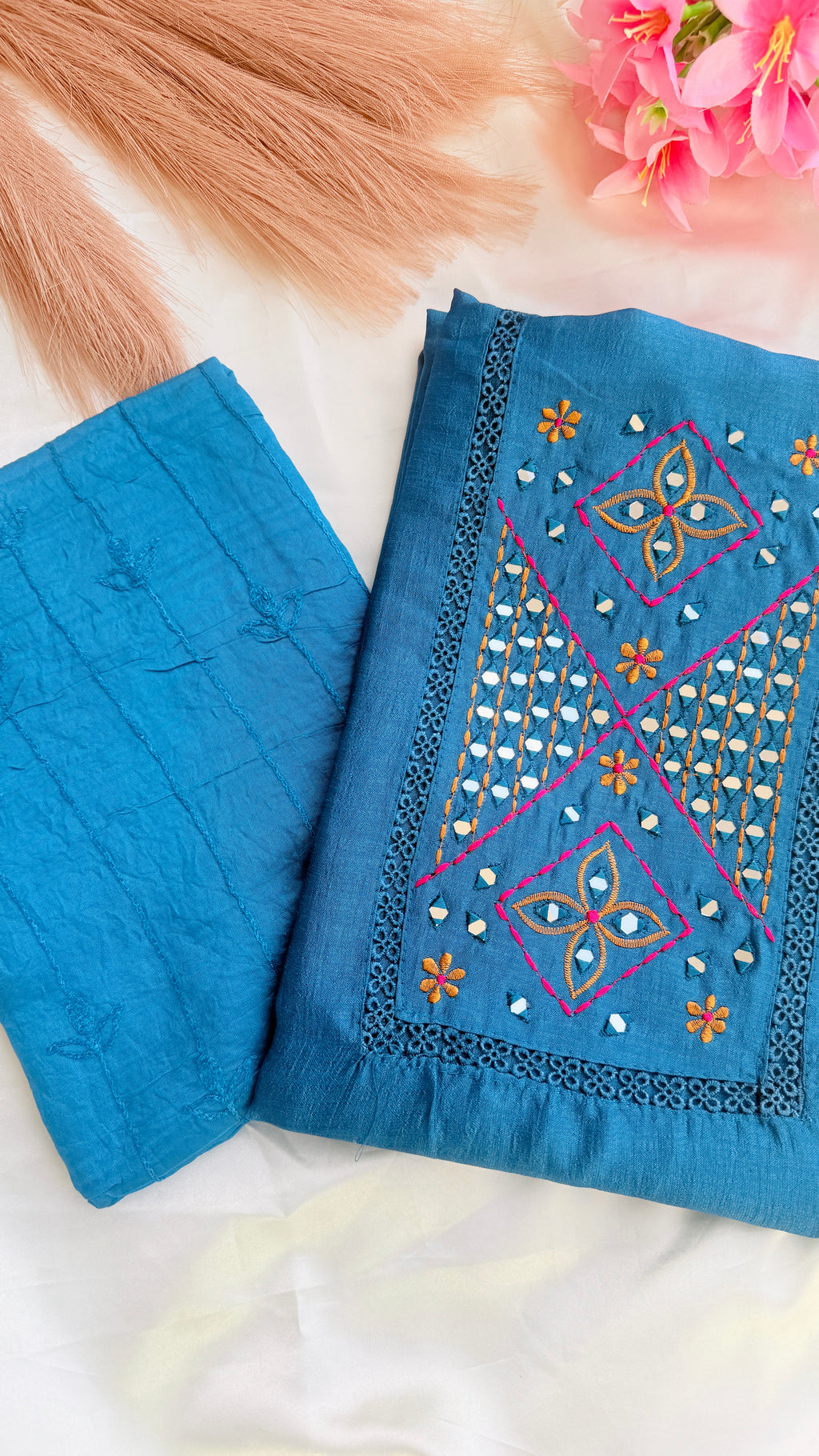 Vijithra Silk Unstiched 3ps set RG951