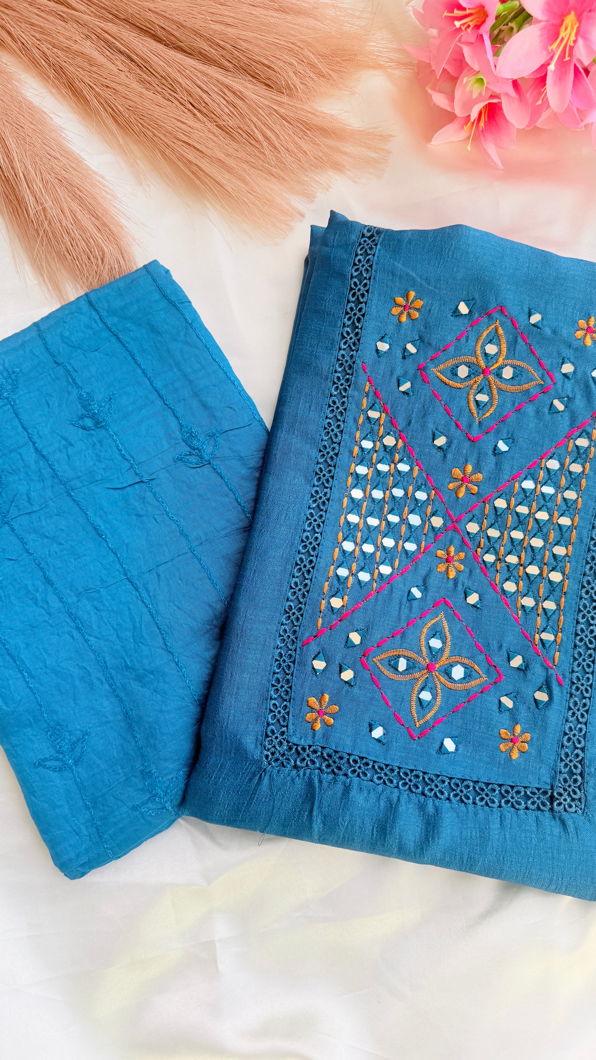 Vijithra Silk Unstiched 3ps set RG951