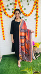 Black Kurti + Pakistani Dupatta