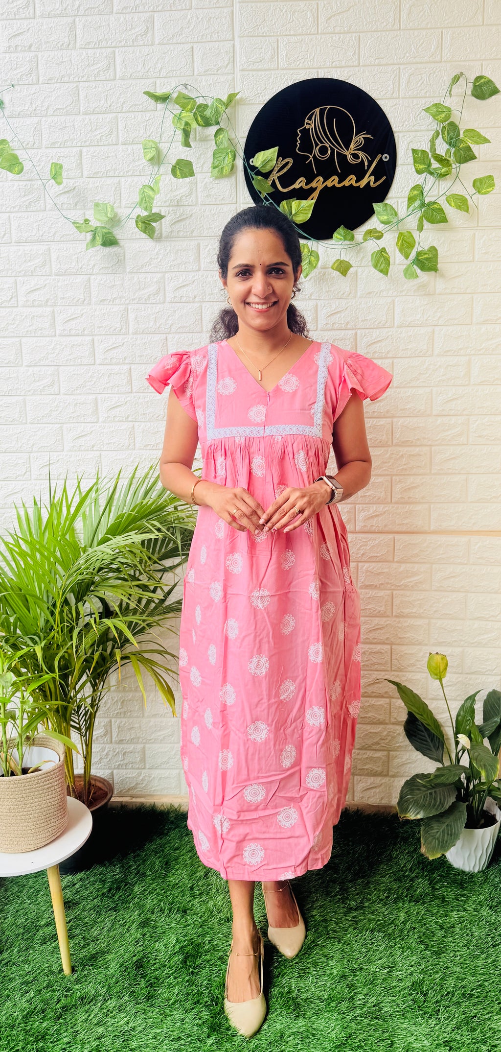 Feeding Pastel Color Cotton Frock RG965