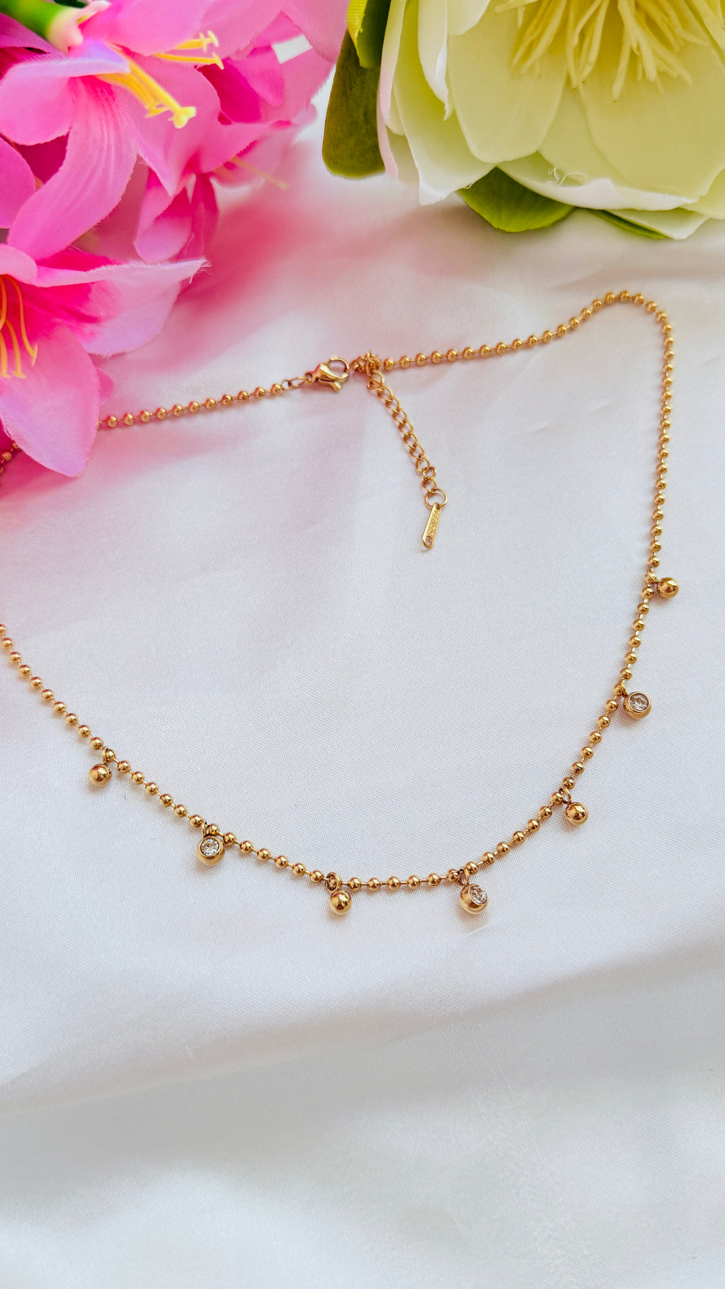Golden Drops Anti tarnish stainless steel neck Chain RJ152