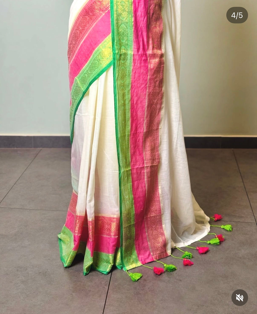Swarna Kanchi Silk Border  Mul Cotton Sarees RG939