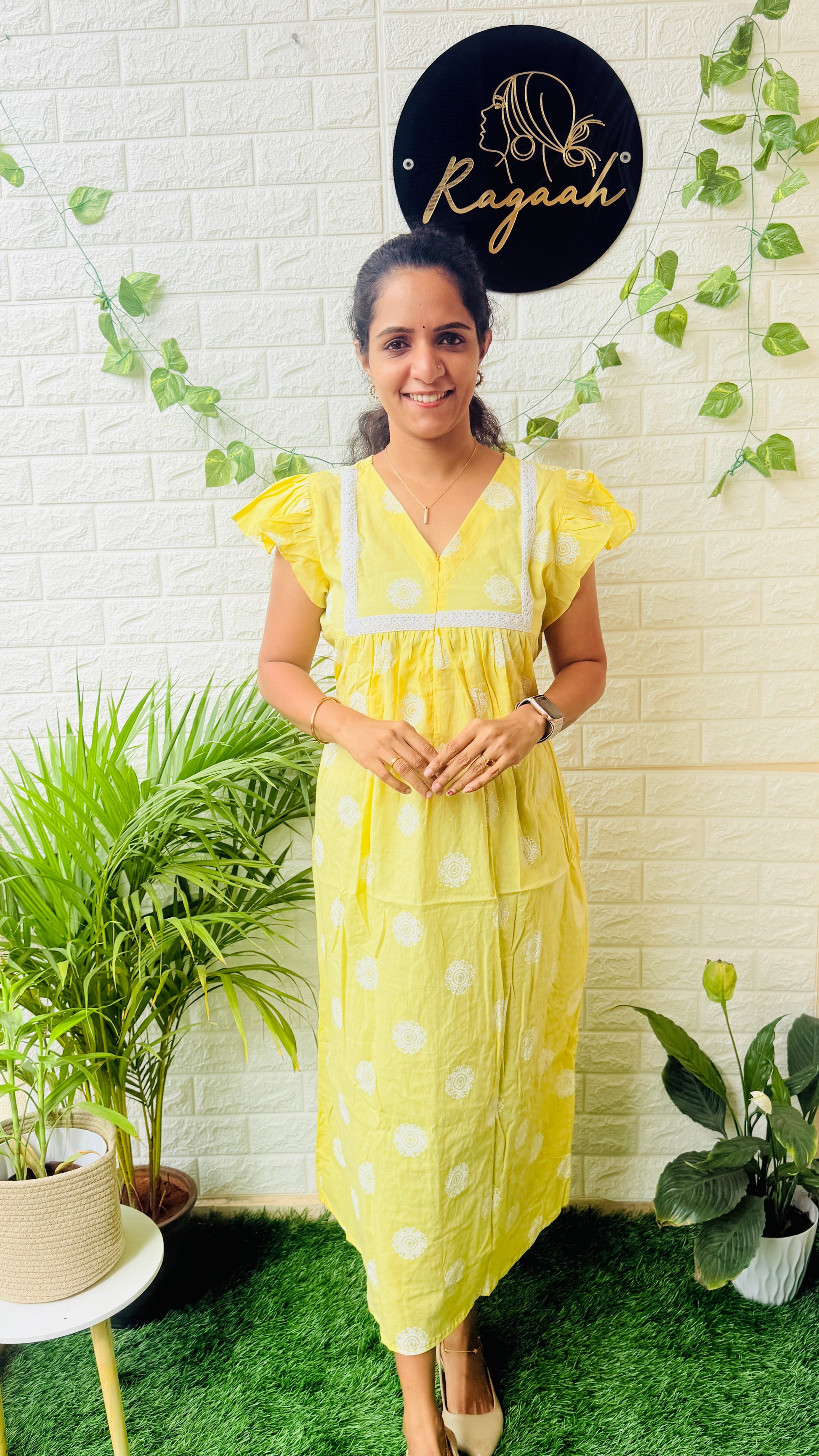 Feeding Pastel Color Cotton Frock RG965