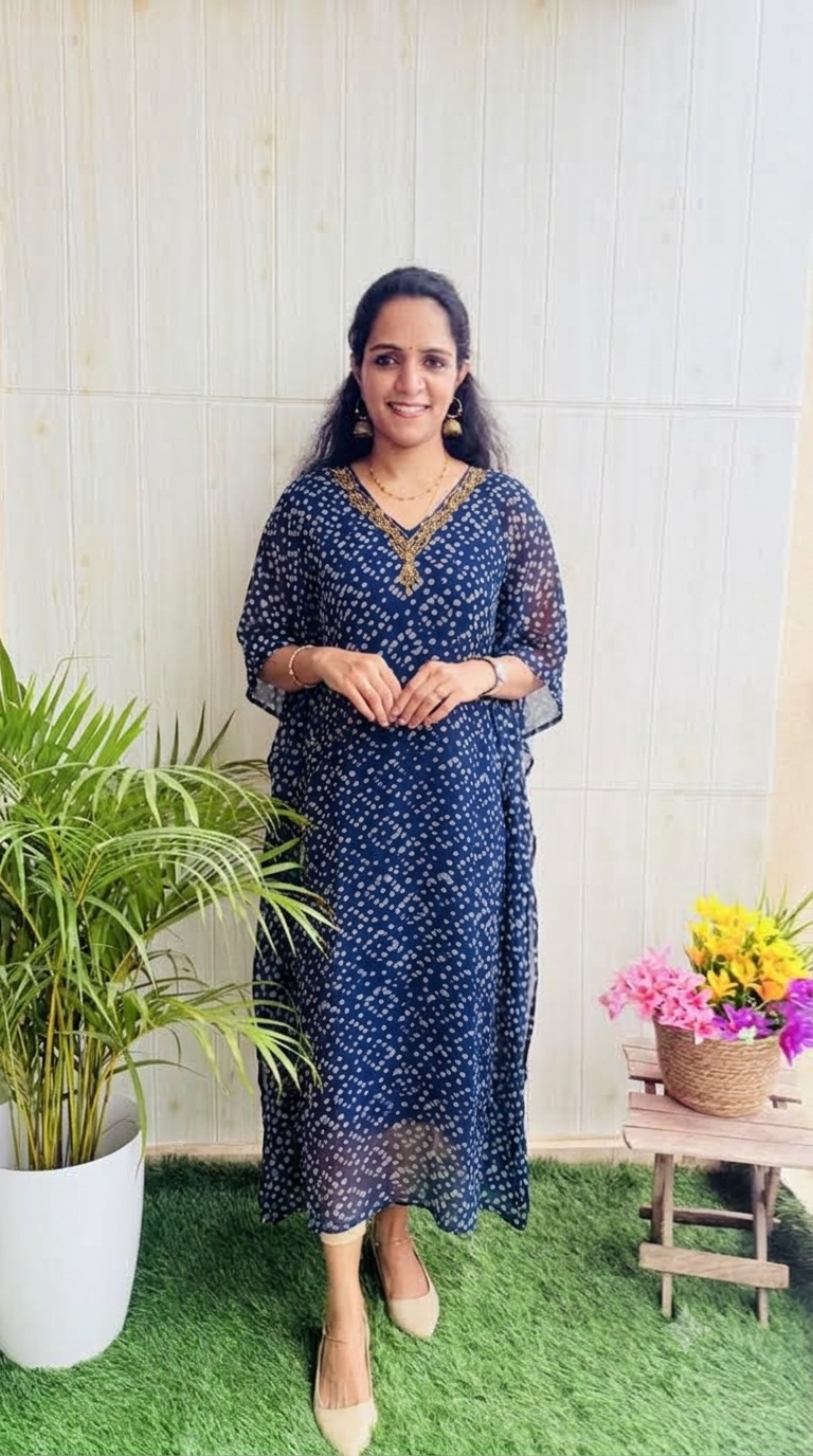 Viscose Georgette Kaftan Kurti RG1012