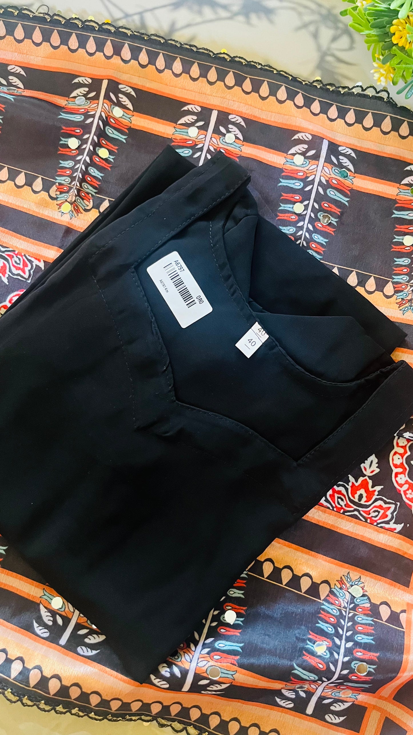 Black Kurti + Pakistani Dupatta