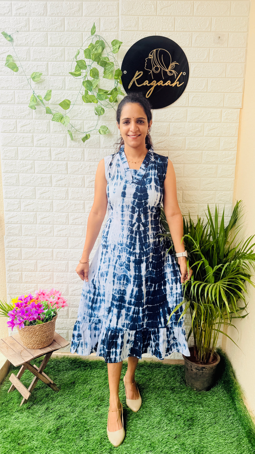 Tie & Dye Cotton Frock RG961