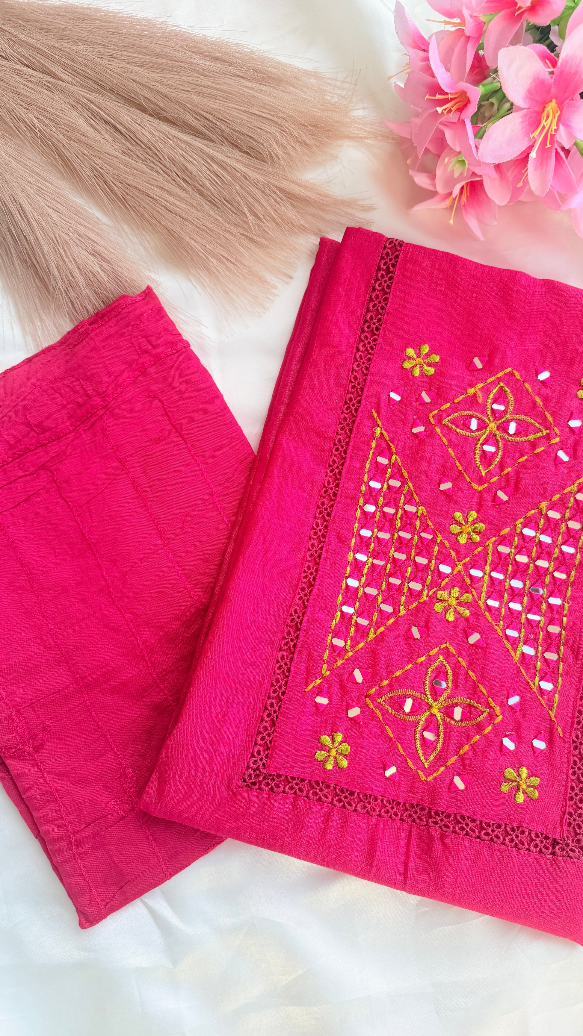 Vijithra Silk Unstiched 3ps set RG951