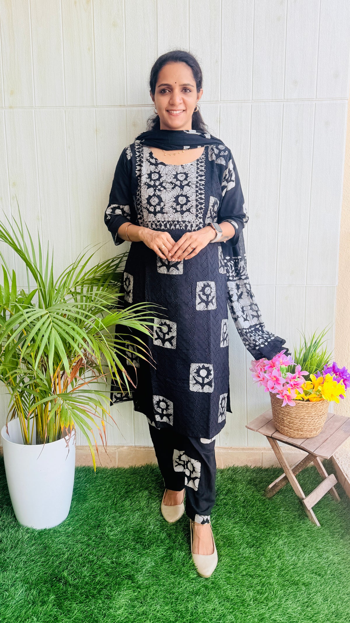 Kantha Cotton Stiched 3pc set RG1005