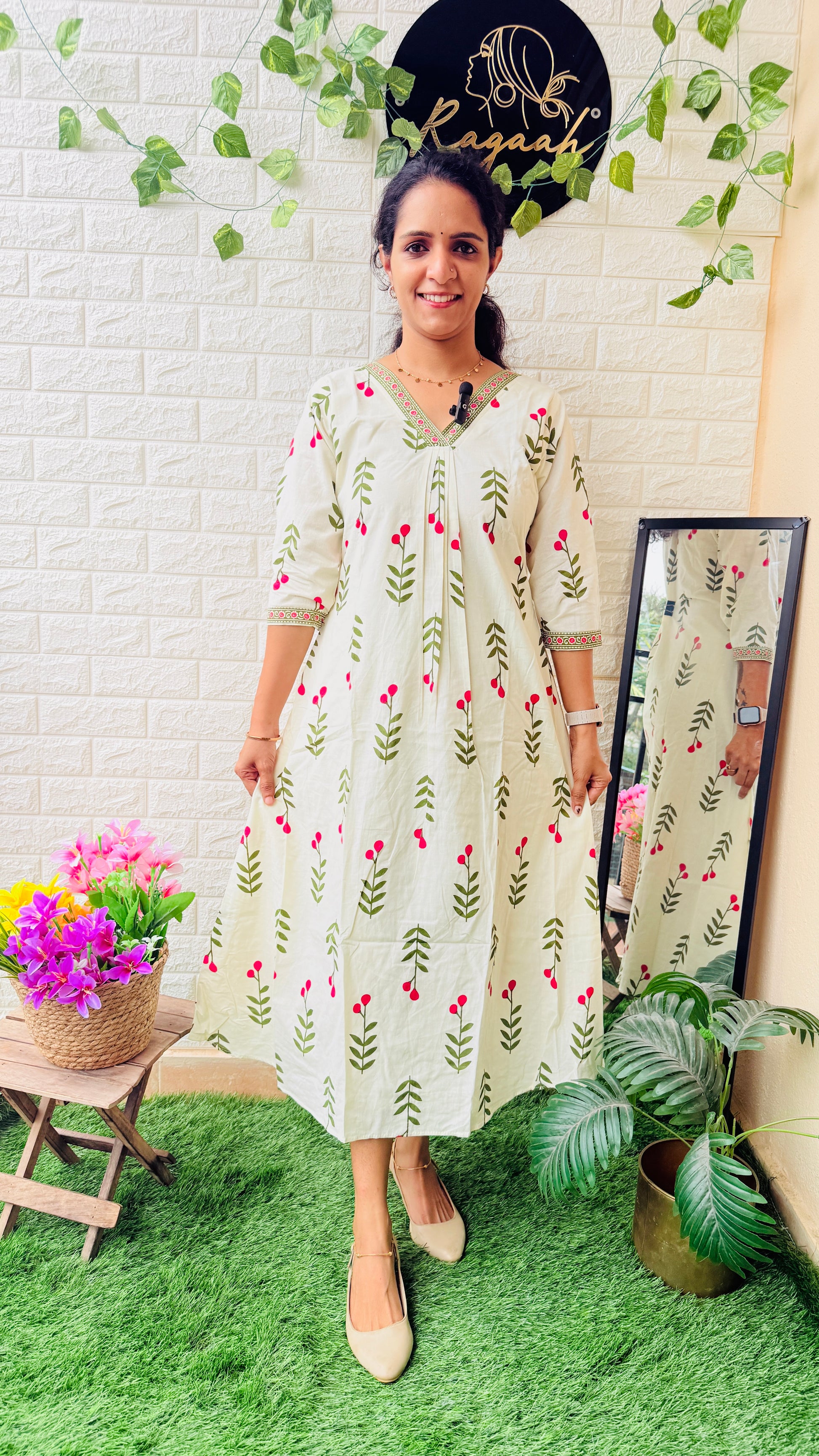 Pink Blossom Aline Top With Pocket RG948