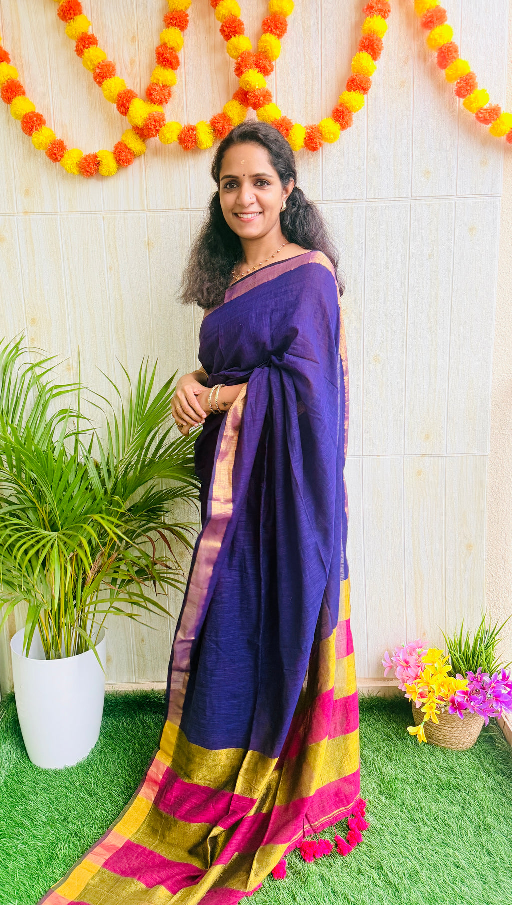 Mythili Slub Cotton Saree RG989