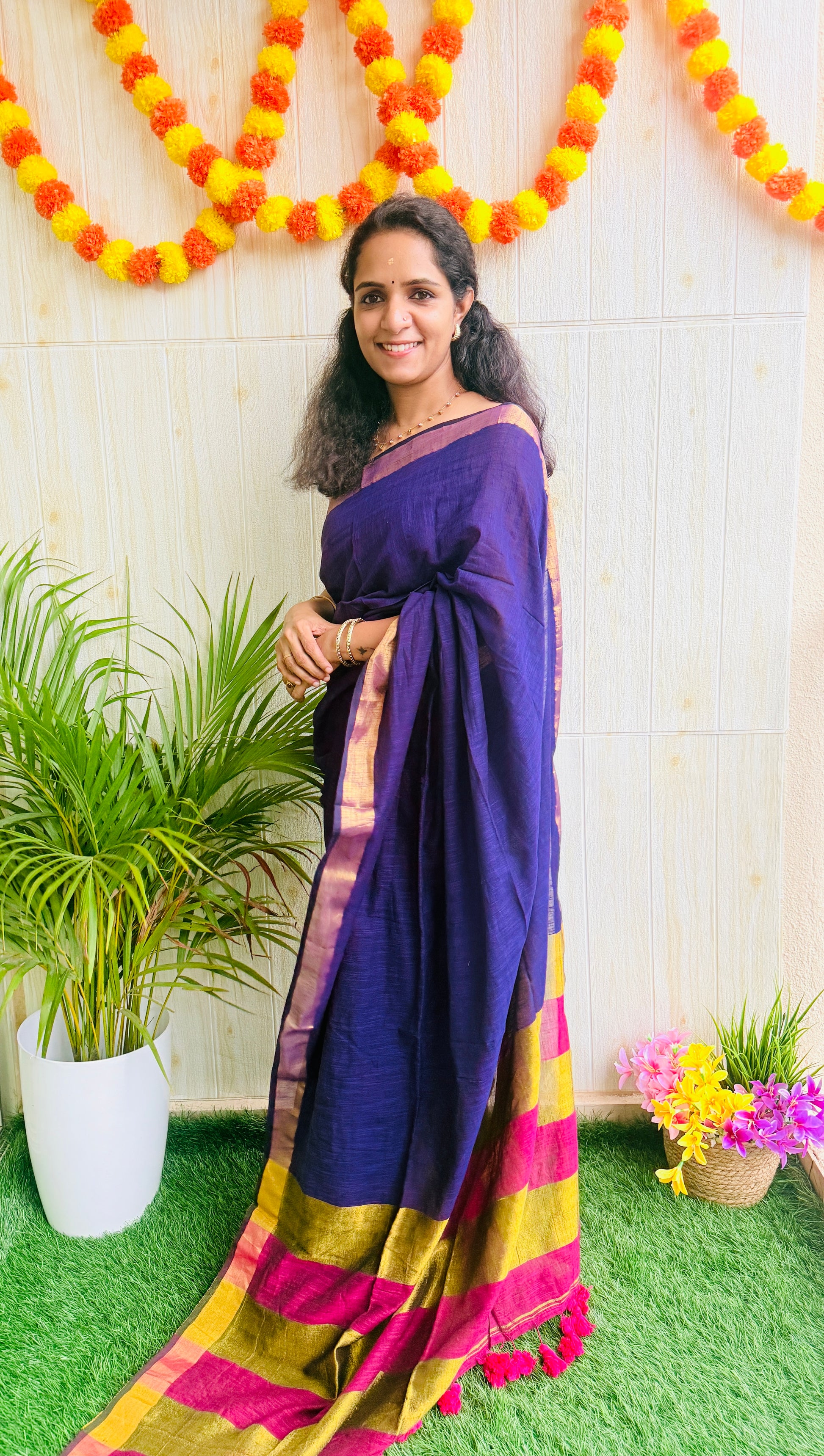Mythili Slub Cotton Saree RG989