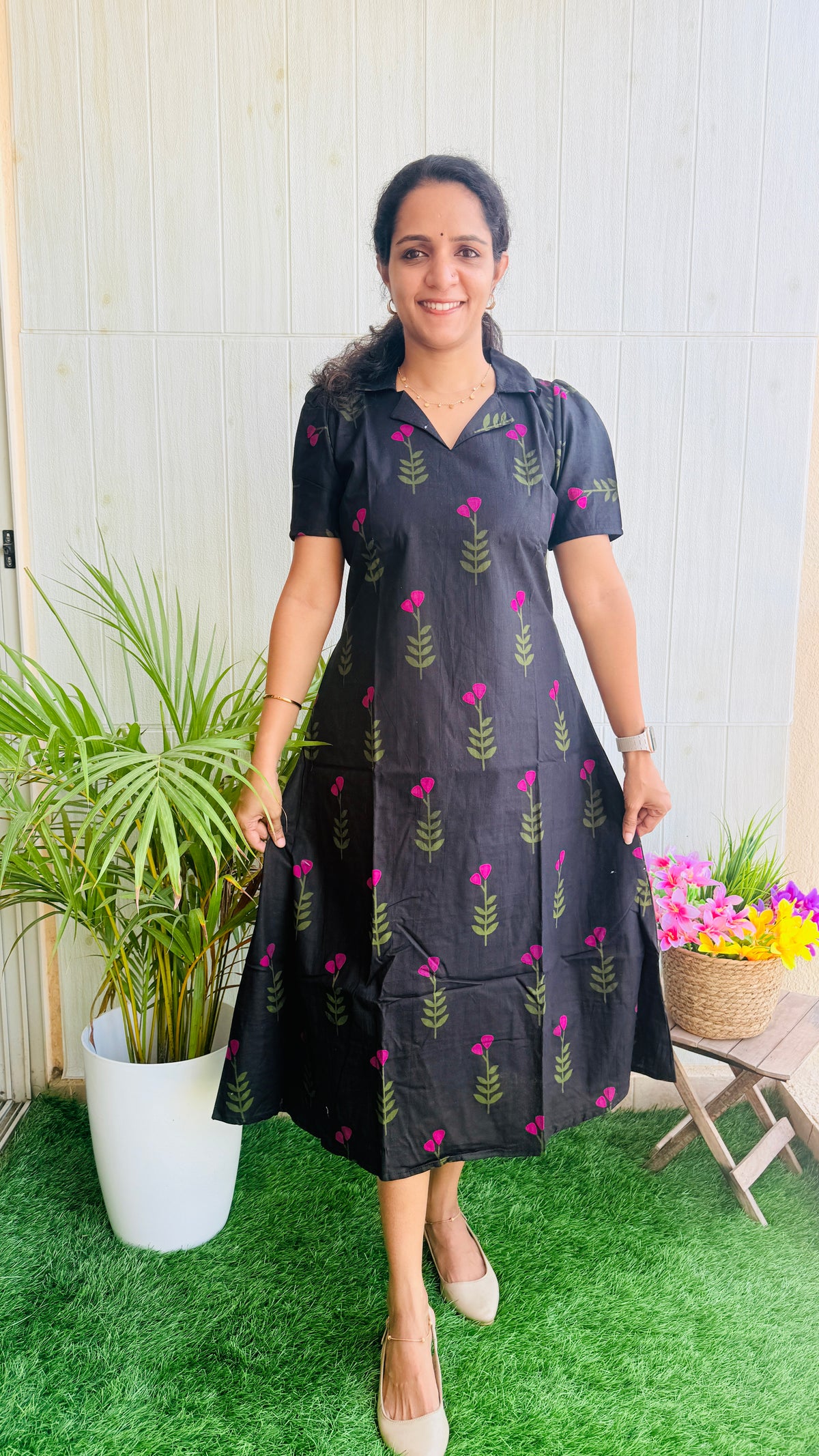 Black Blossom Aline Kurti RG1004